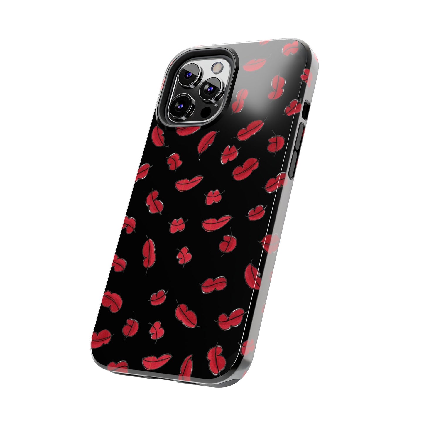 Lotsa Lips Black Phone Case