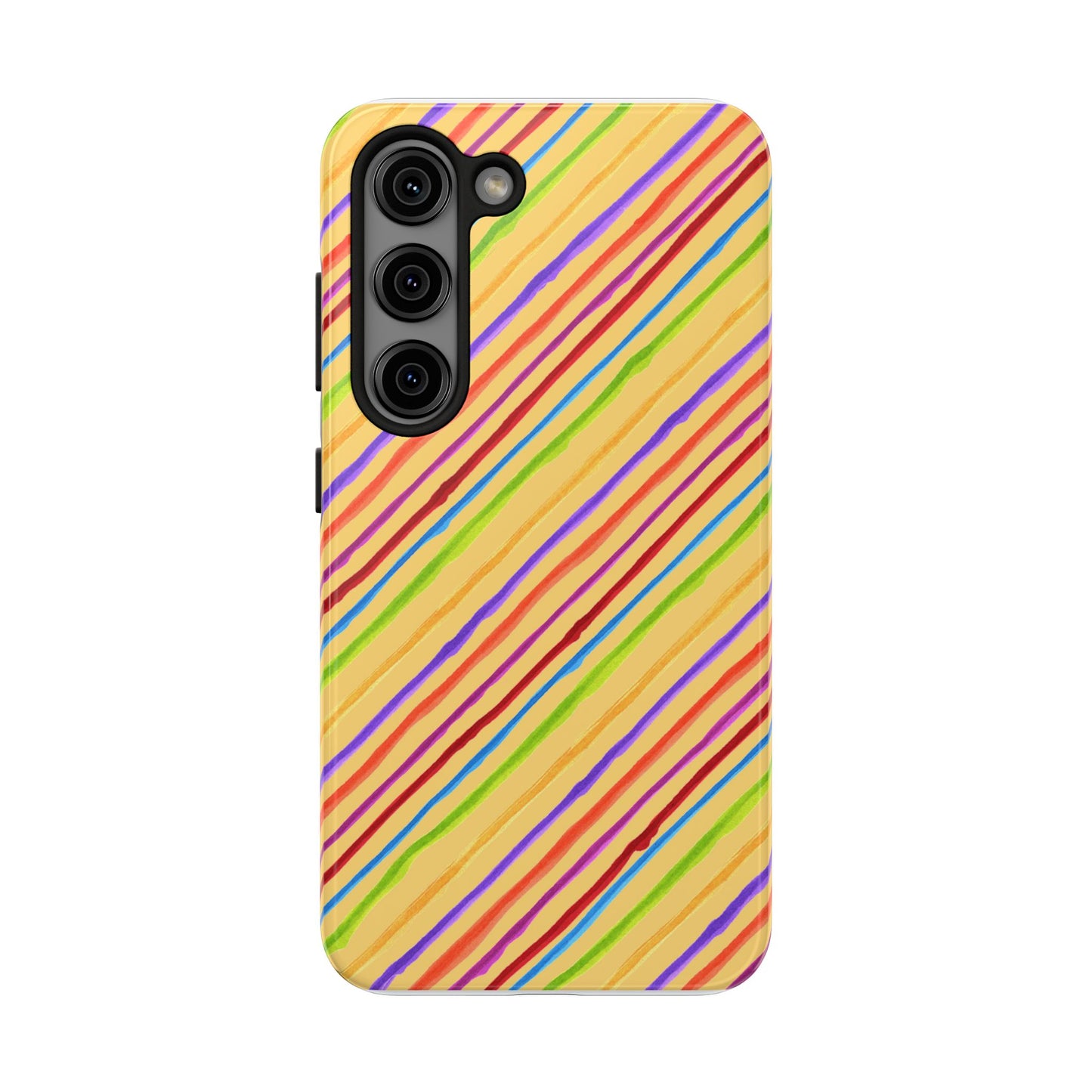 Calico Stripe Yellow Phone Case