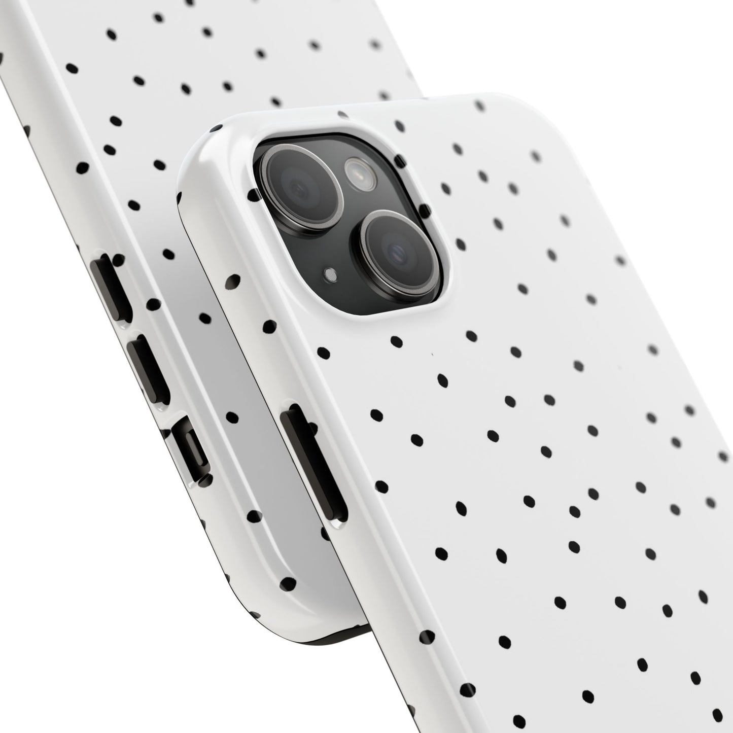 Space Dots White / Black Phone Case