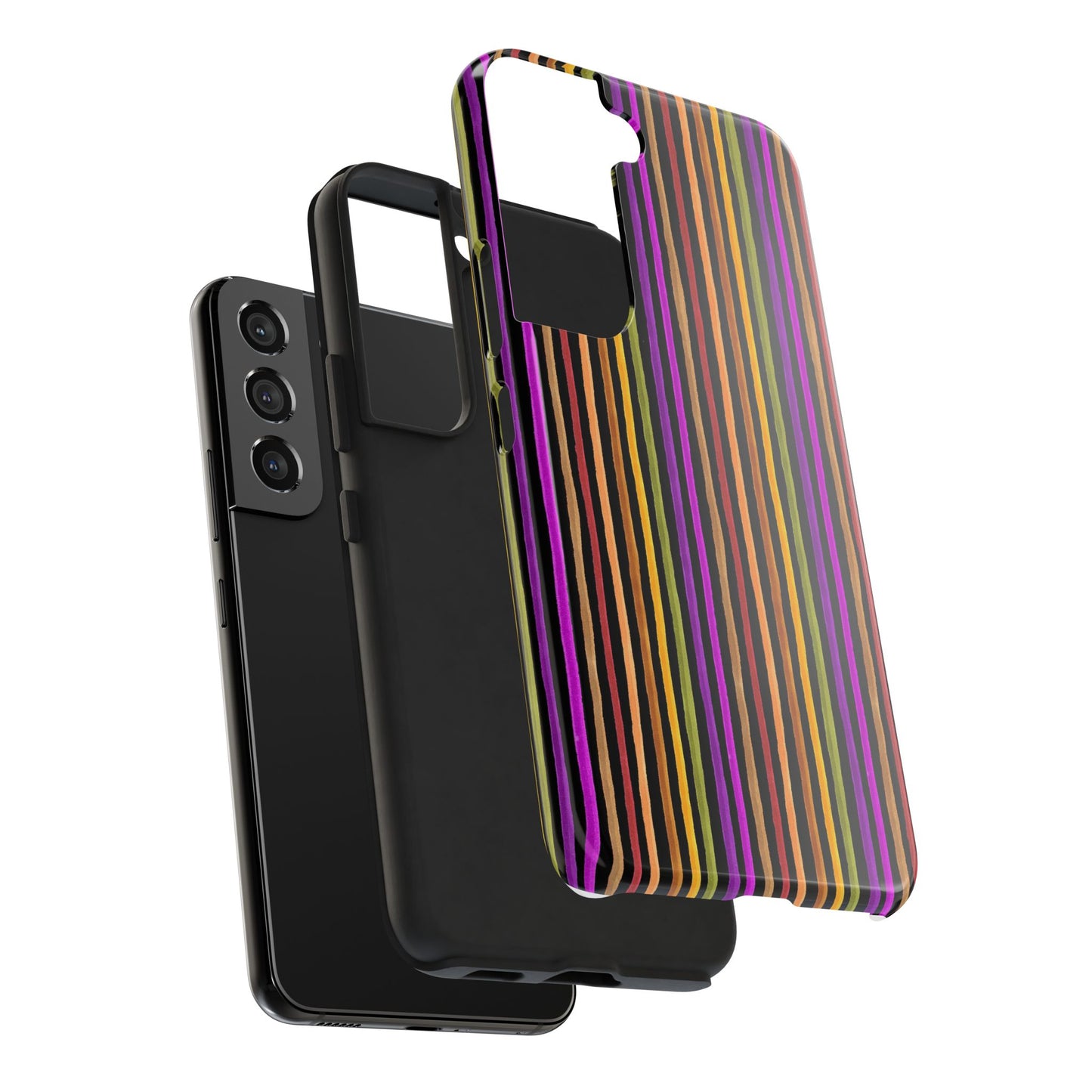 Spice Stripe Black Phone Case