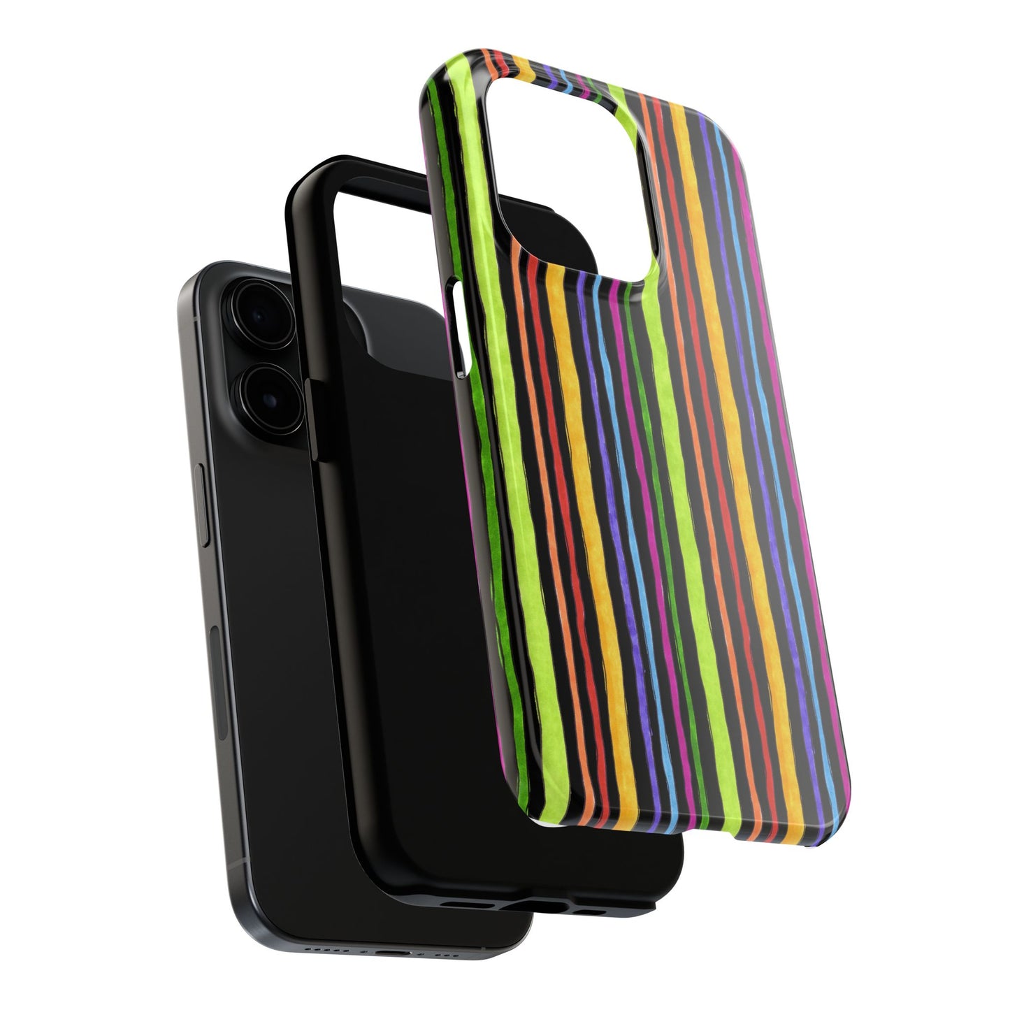 Stripe Fancy Black Phone Case