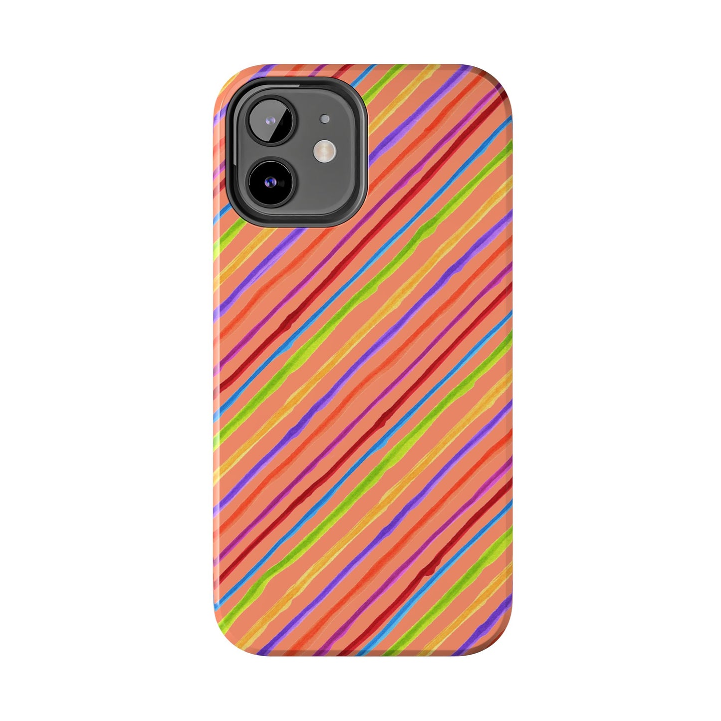 Calico Stripe Orange Phone Case