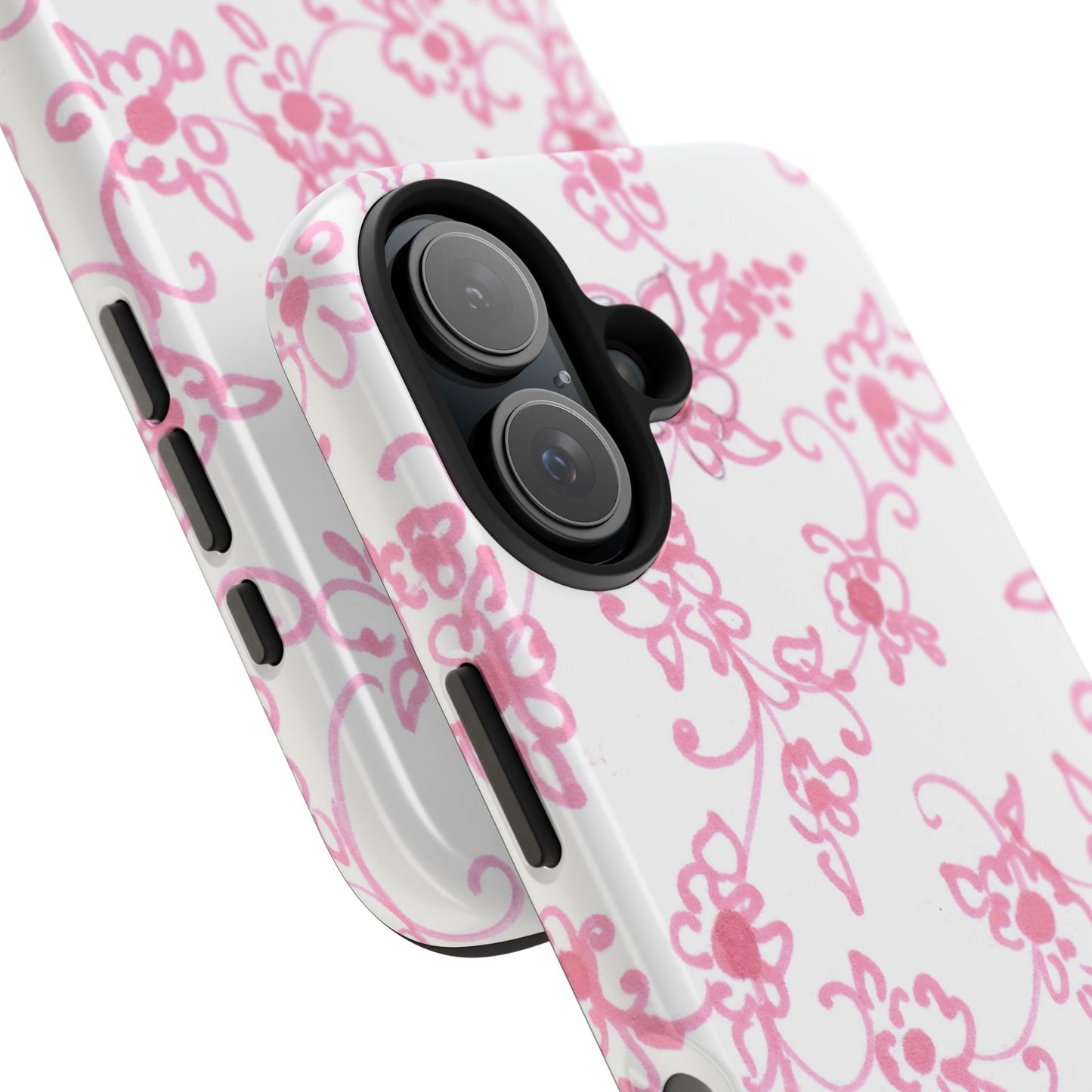Juliette Ladies White / Pink Flowers Phone Case
