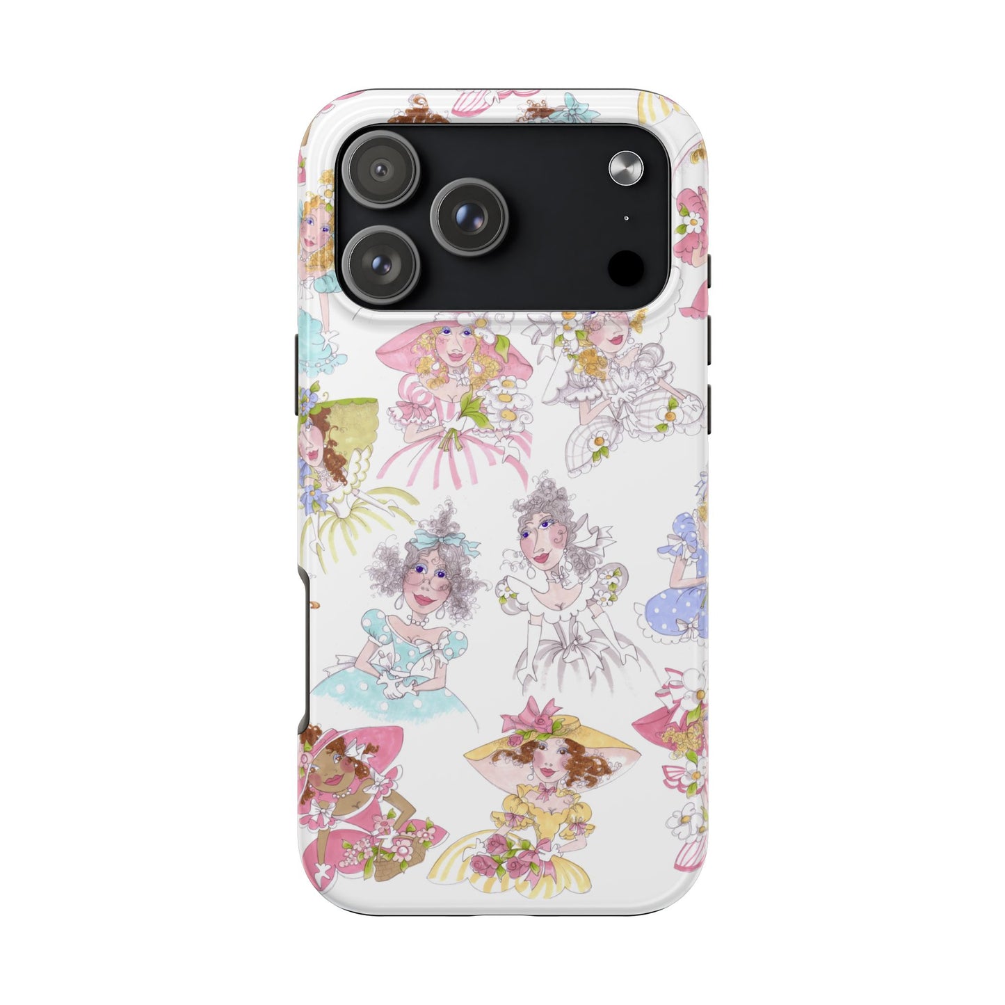 Tossed Belles White Phone Case