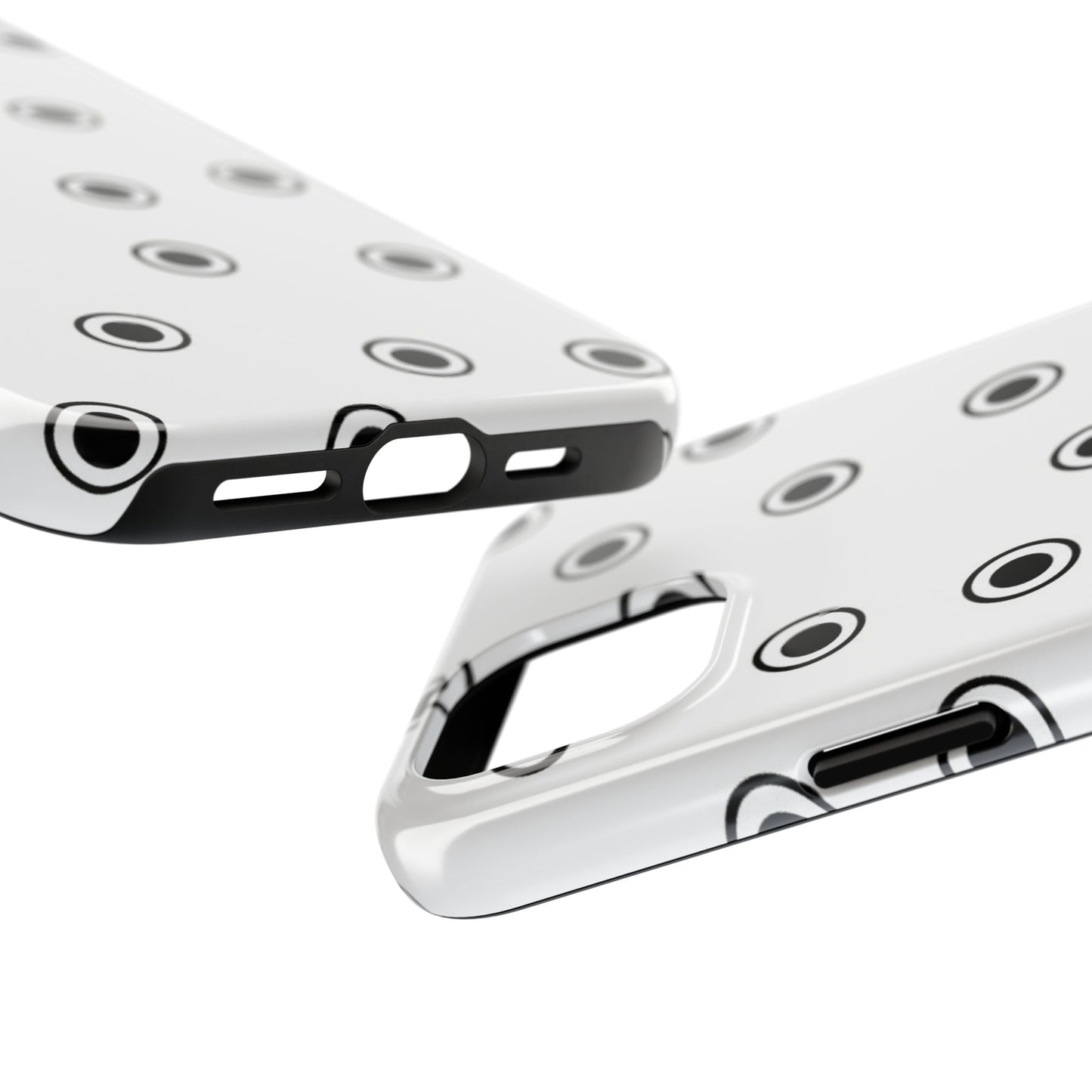 CD Dots White / Black Phone Case