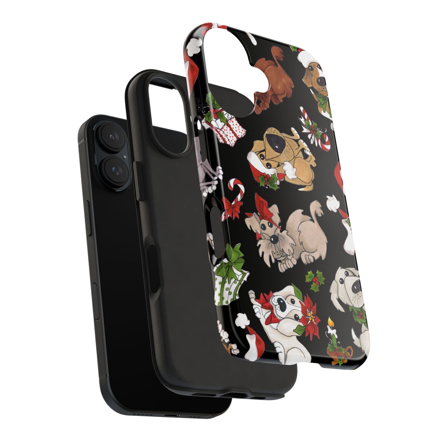 Doggie Toss Black Phone Case