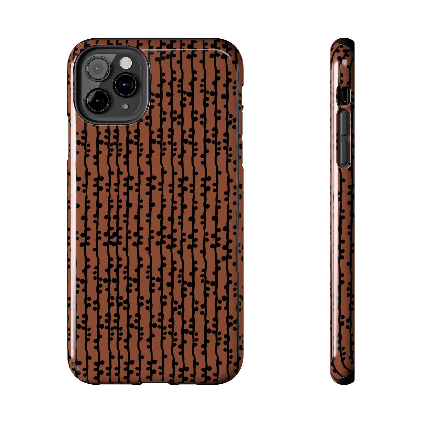 Loopy Stripe Brown Phone Case