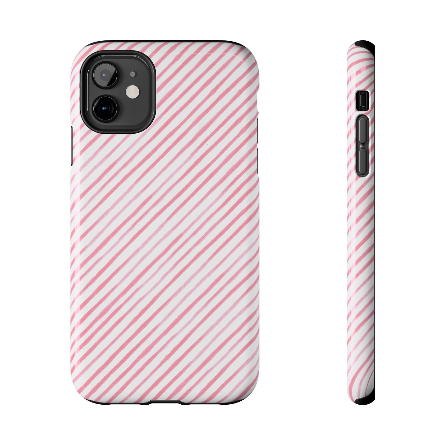 Bias Stripe White / Pink Phone Case