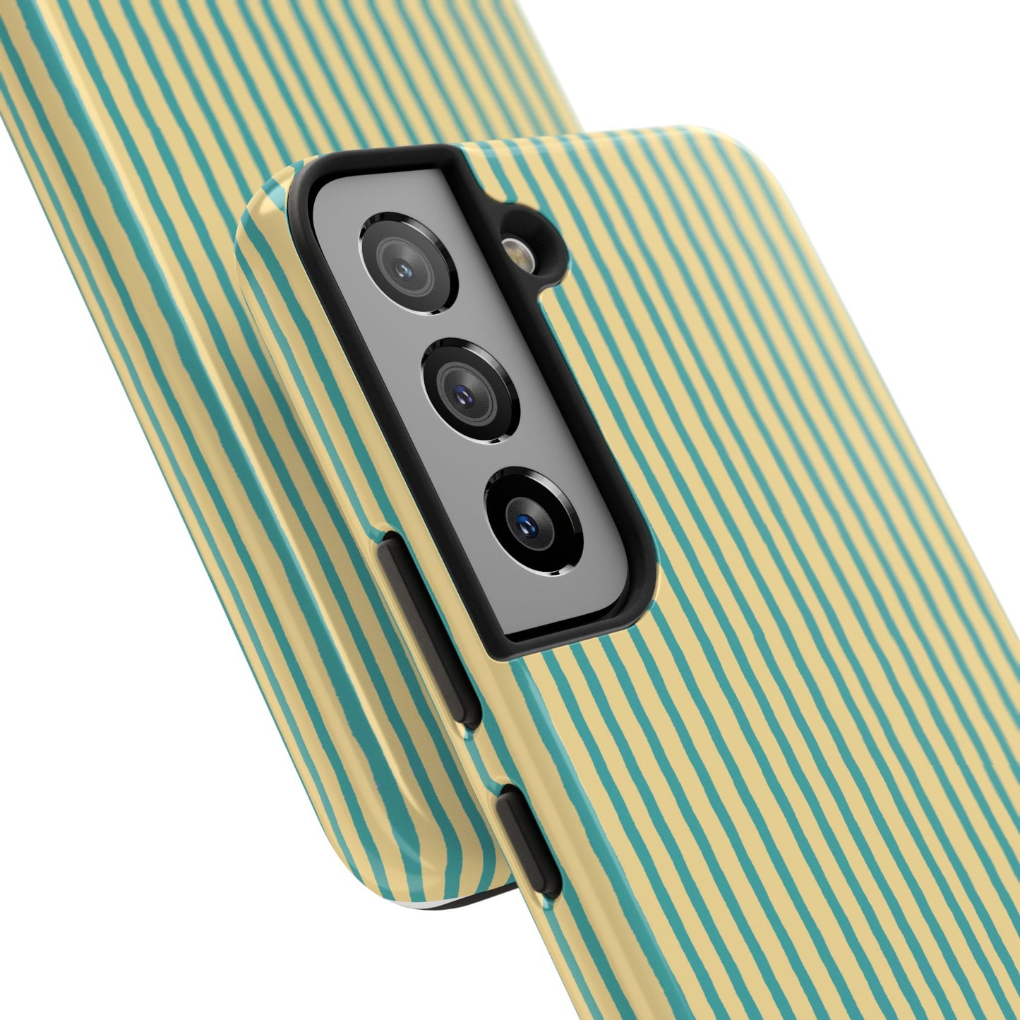 Stripe Yellow / Turquoise Phone Case