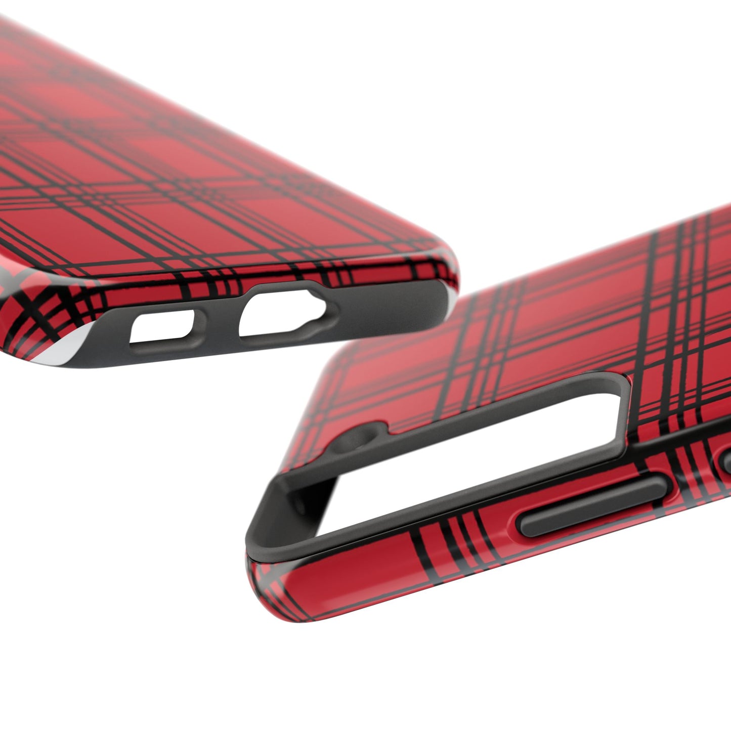 Glad Plaid Red / Black Phone Case