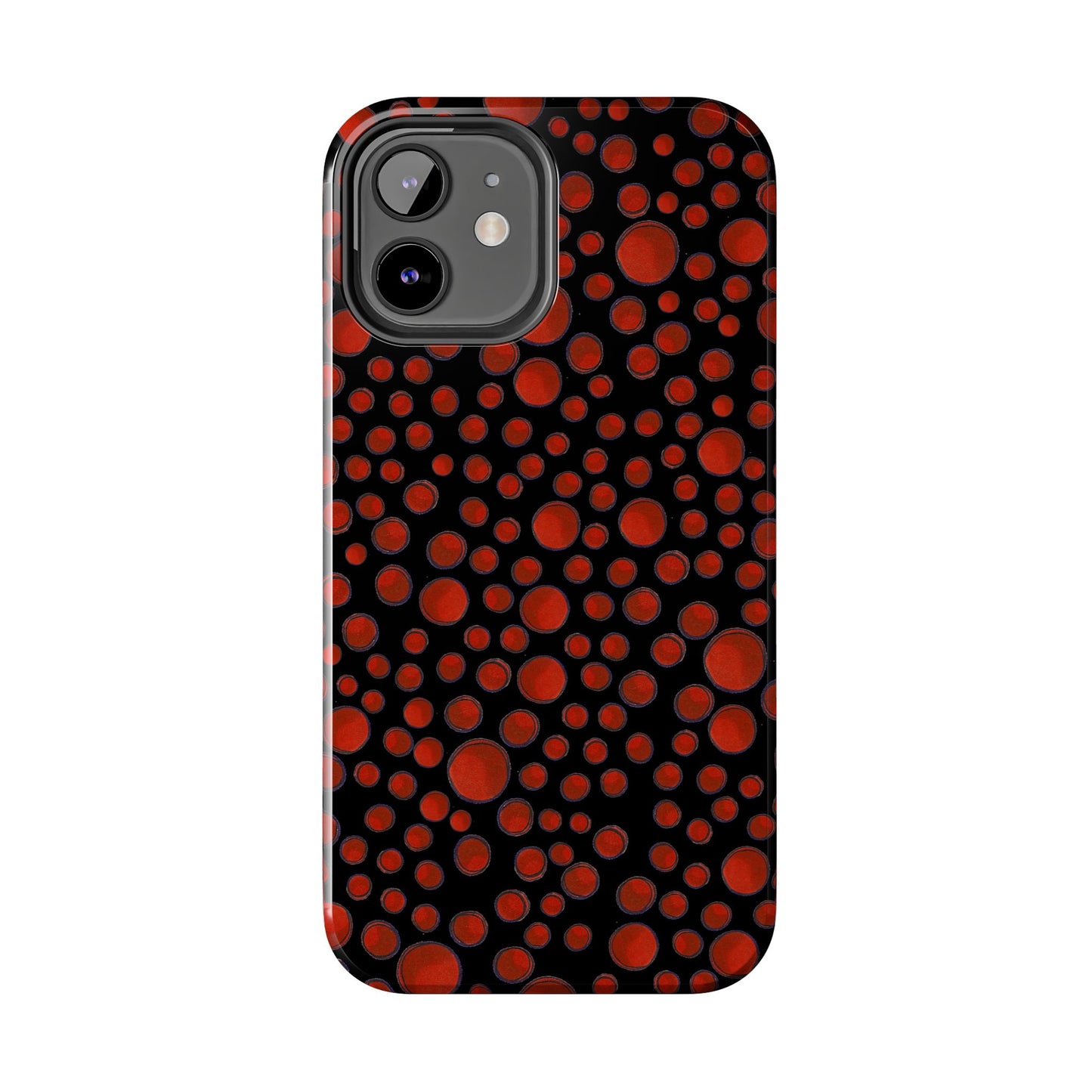 Dot Assortment Black / Red Phone Case