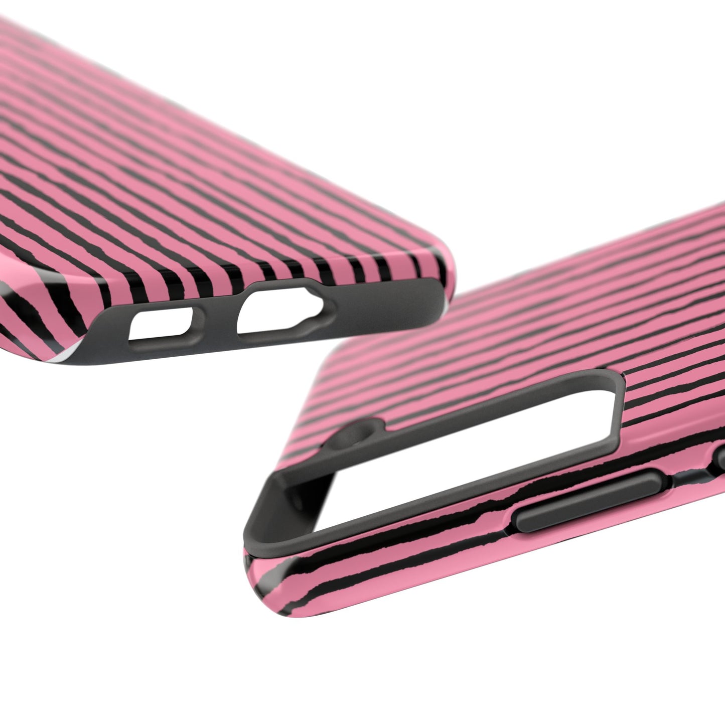 Sorta Stripe Bright Pink / Black Phone Case