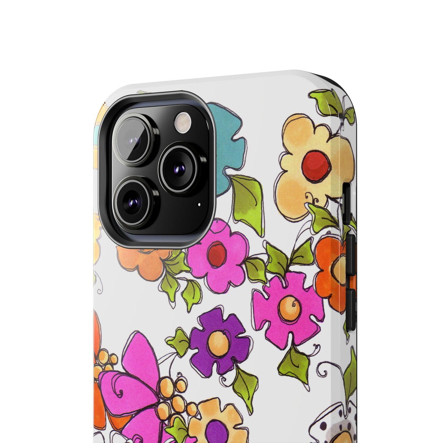 Happy Blooms White Phone Case