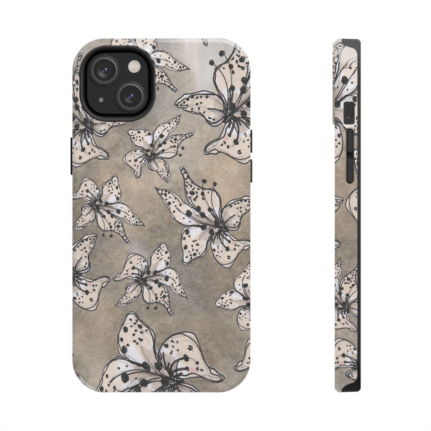 Spotted Lilies Gray Phone Case