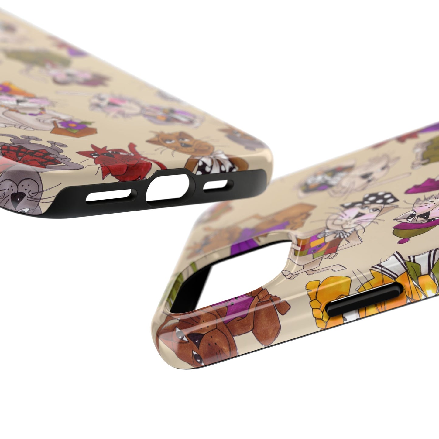 Spice Cats Tossed Muslin Phone Case