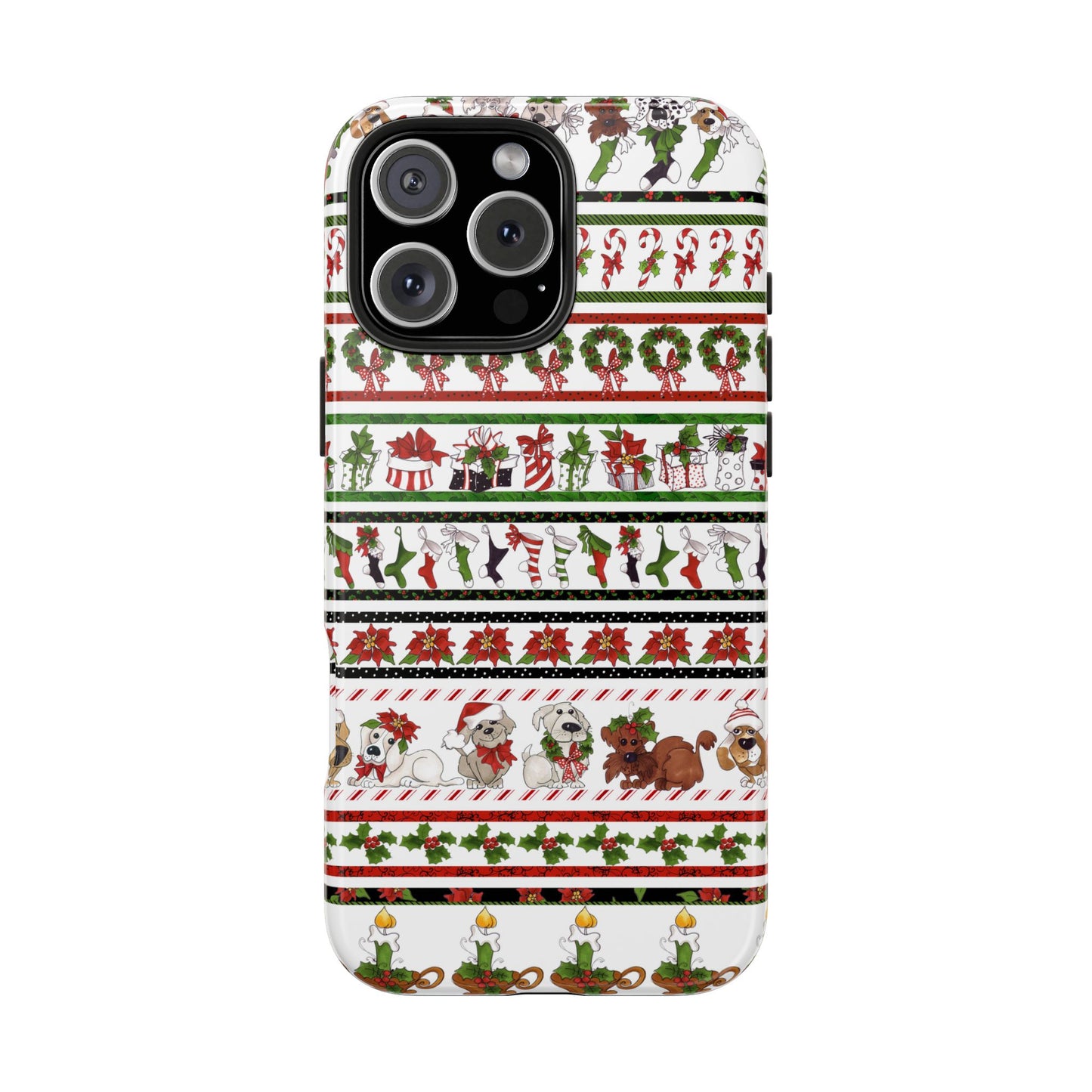 Holiday Borders White Phone Case