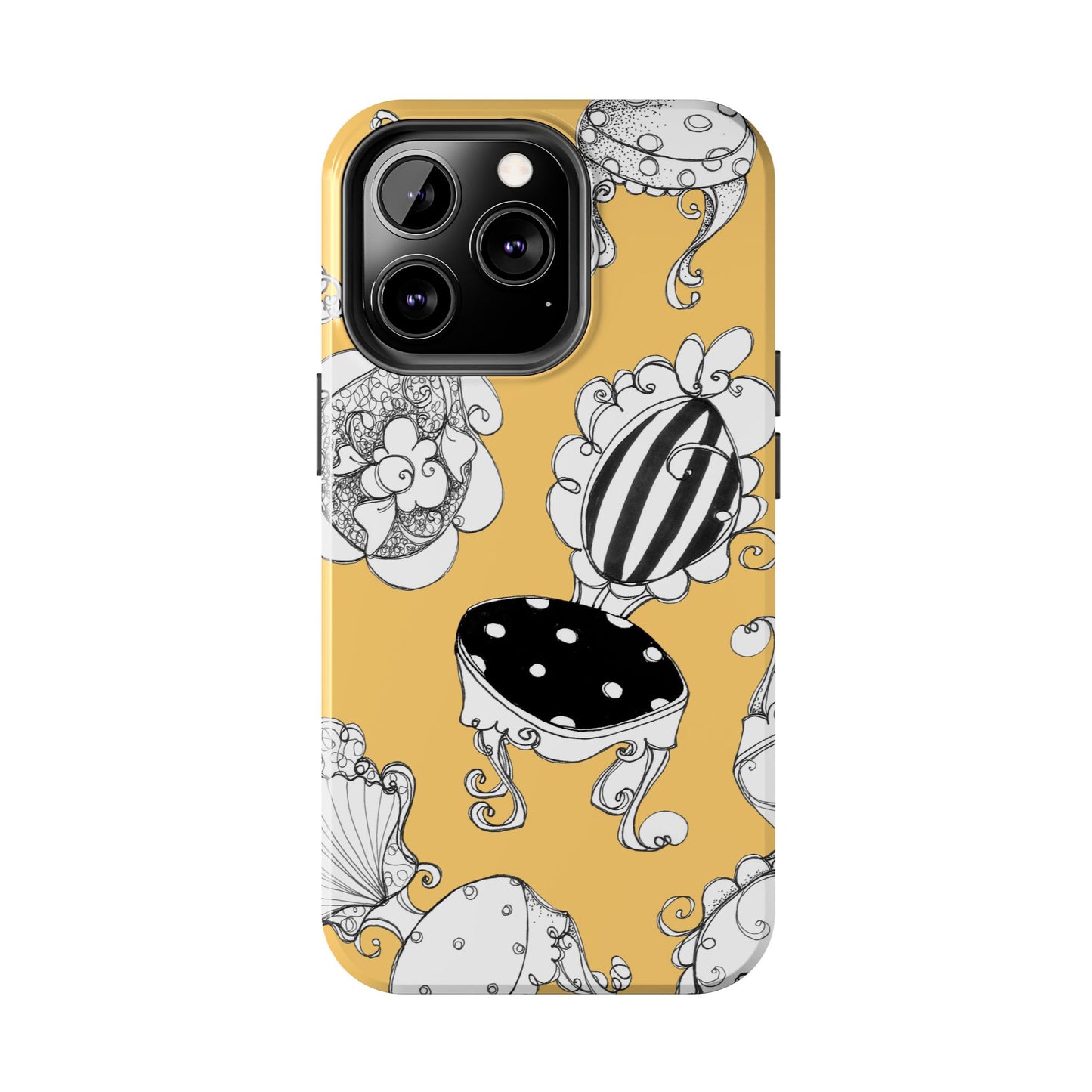 Bistro Chairs Yellow Phone Case