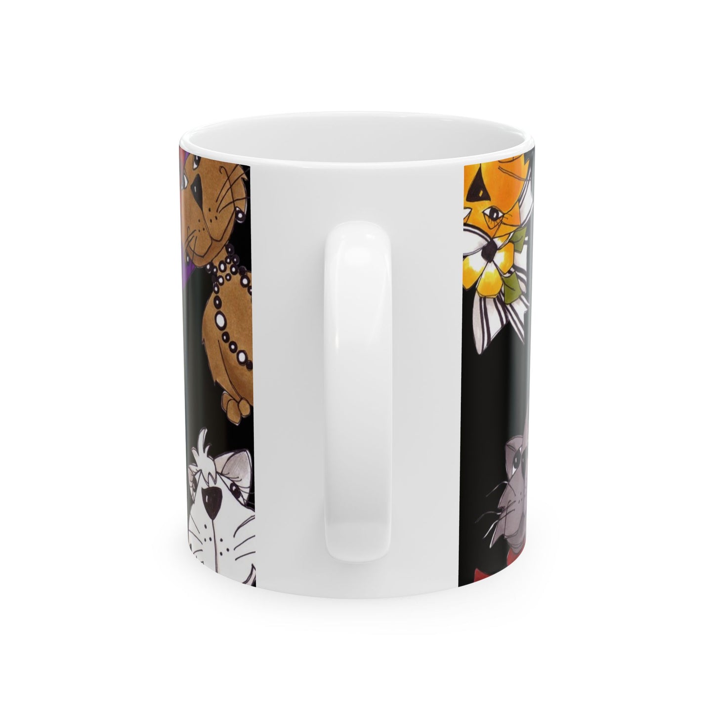 Spice Cats Tossed Black Cup