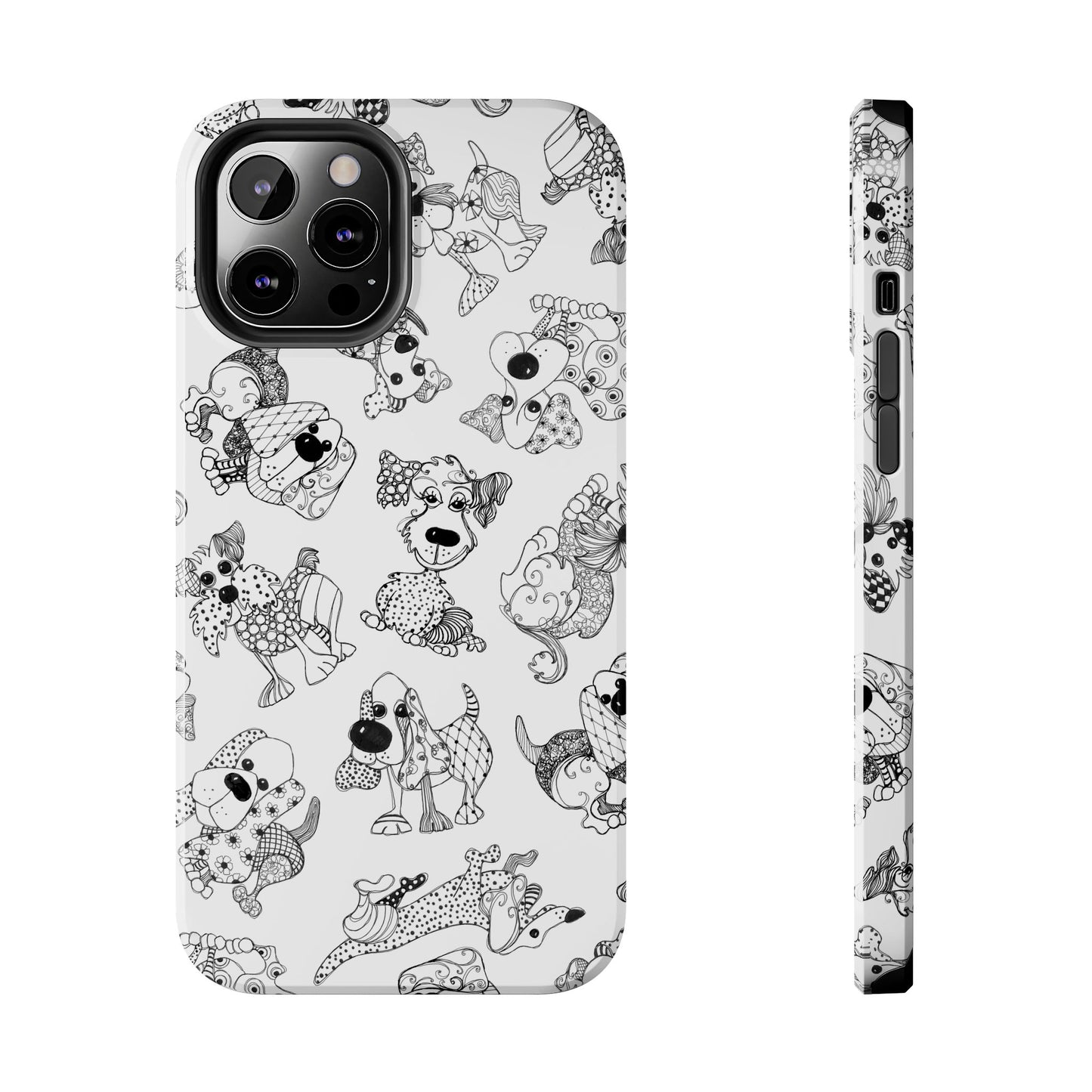 Doodle Dogs White Phone Case