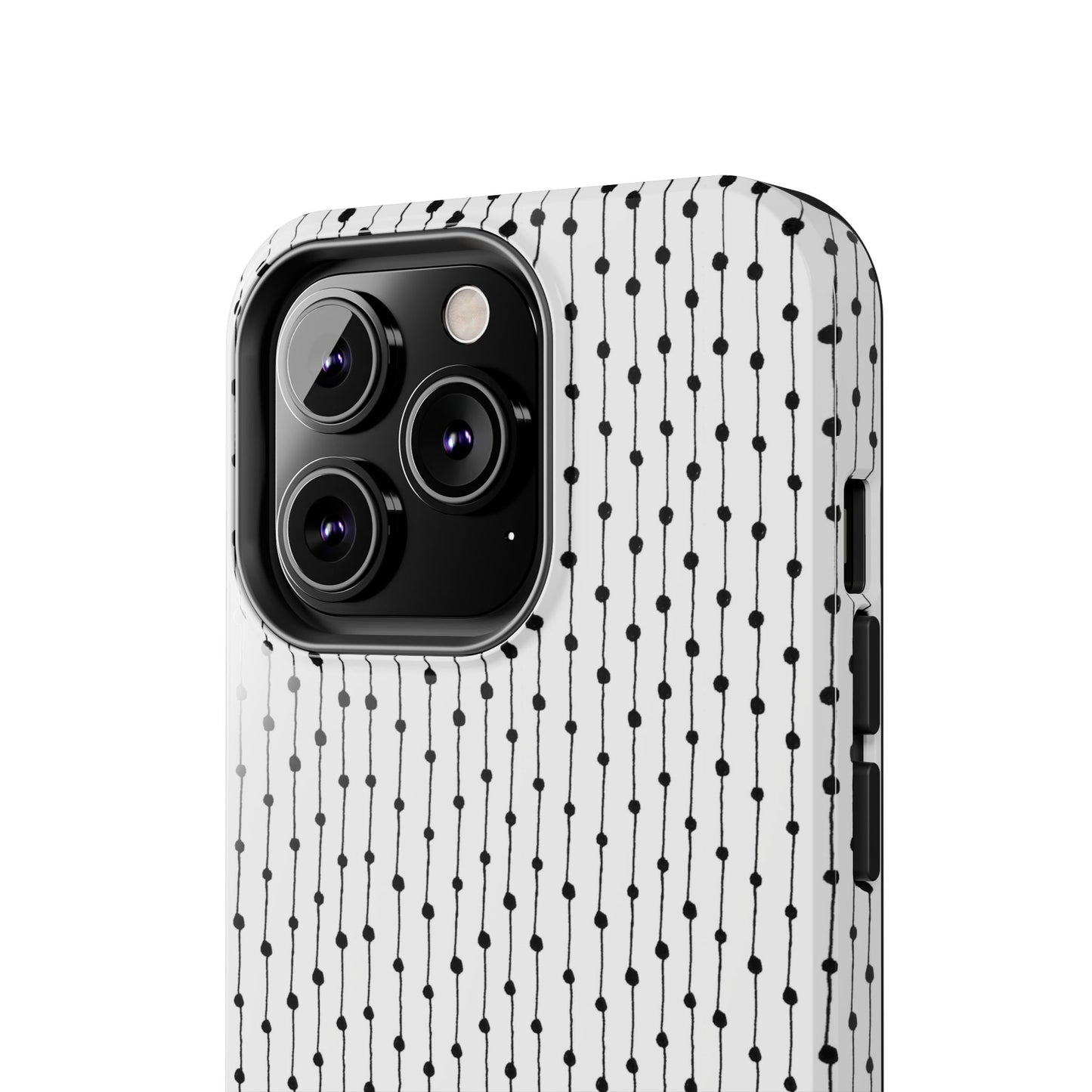 Pin Stripe White / Black Phone Case