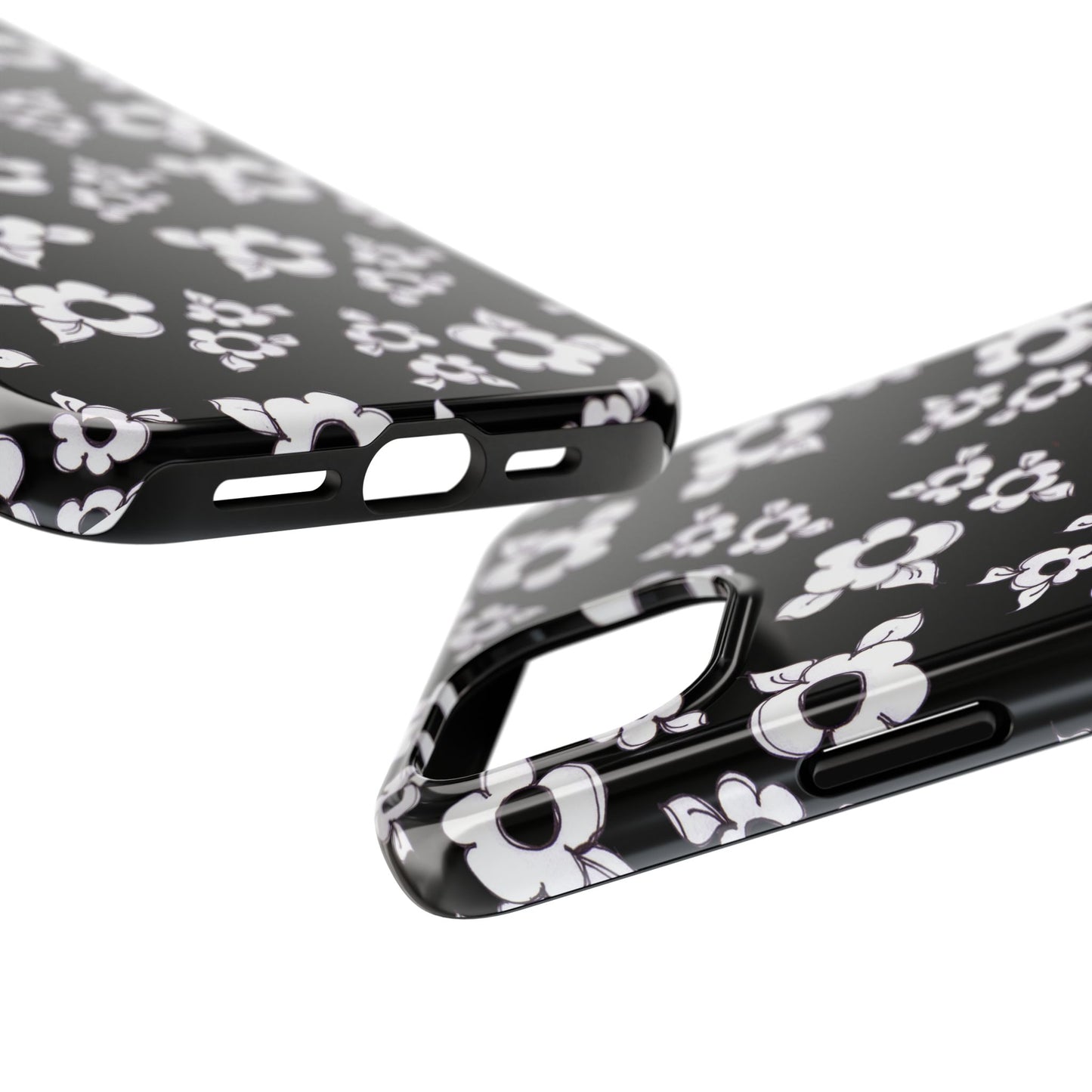 Daisy Cluster Black / White Phone Case