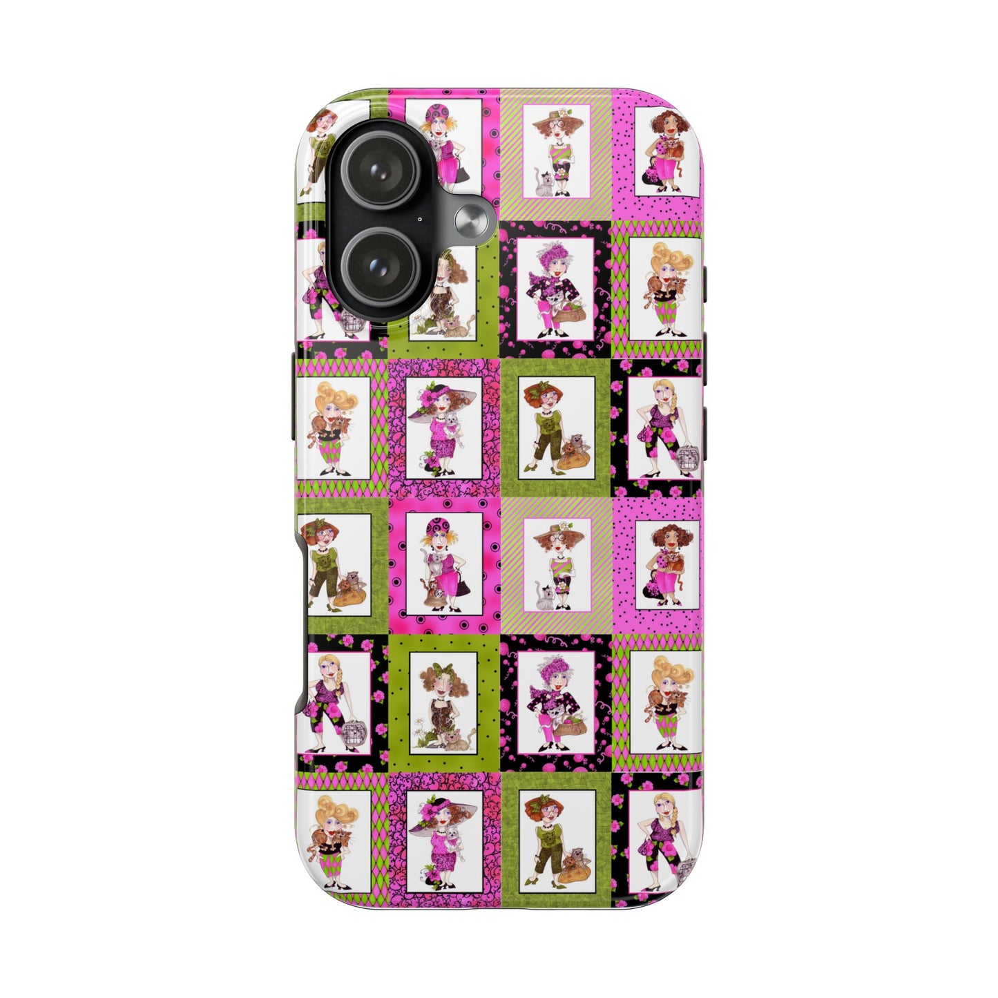Cat Ladies Cerise Phone Case