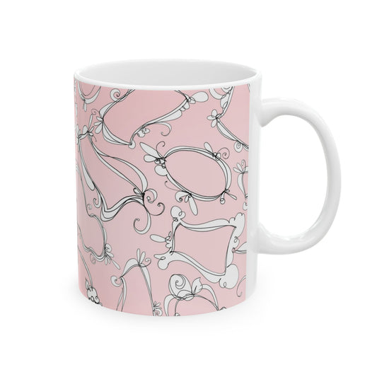 Fancy Frames Pink / White Cup