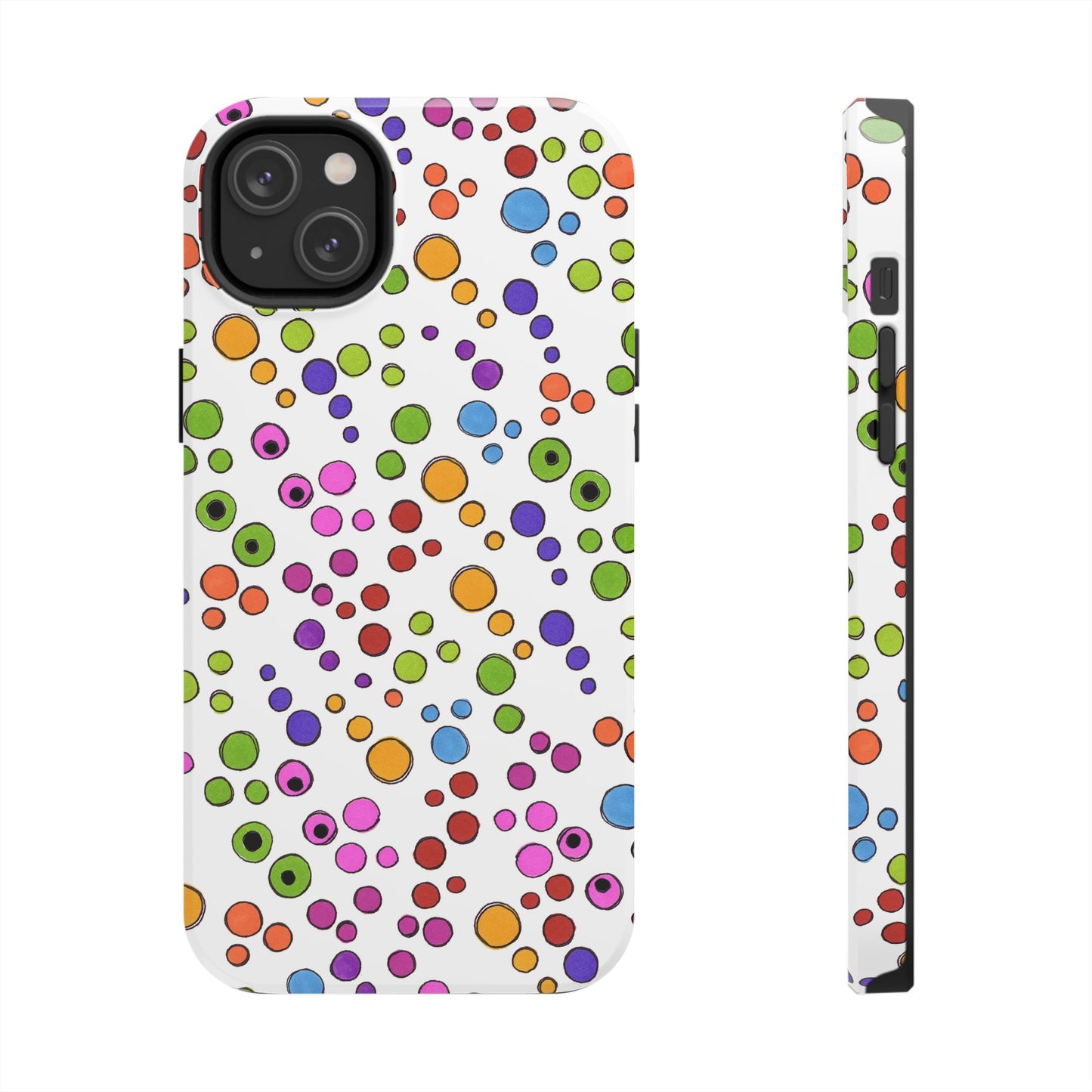 Dog Dots White / Multi Phone Case