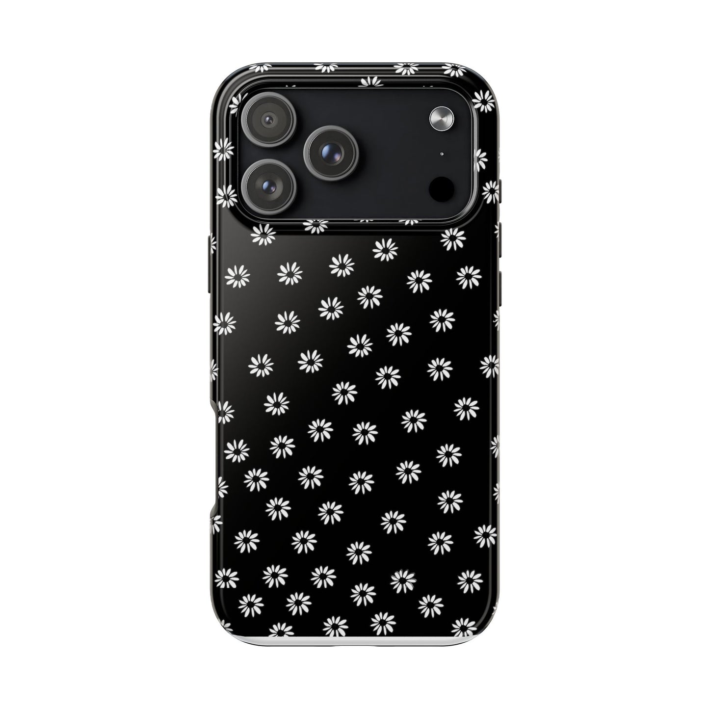 Daisy Dot Black / White Phone Case