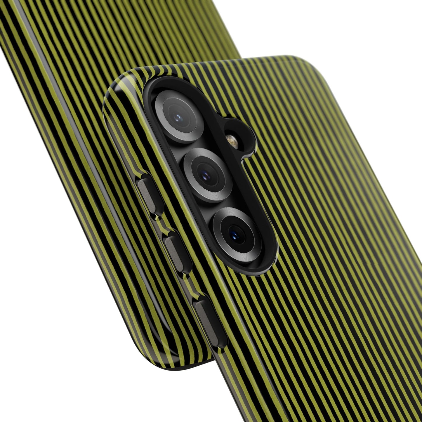 Happy Stripe Green / Black Phone Case