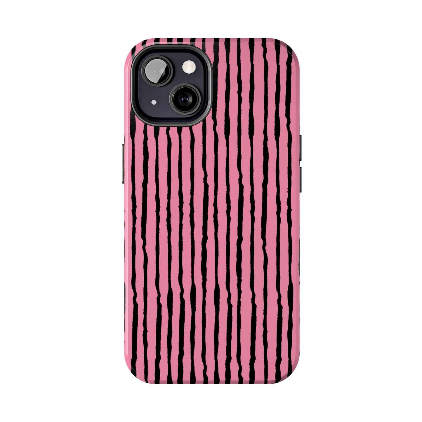 Sorta Stripe Bright Pink / Black Phone Case