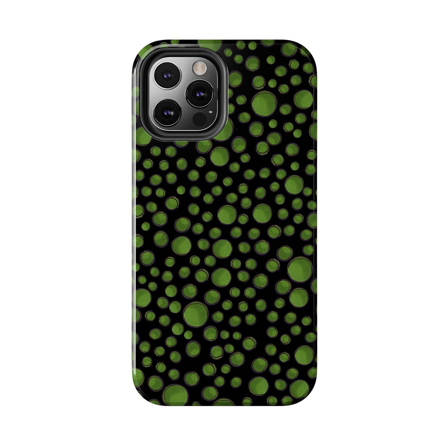 Dot Assortment Black / Green Phone Case