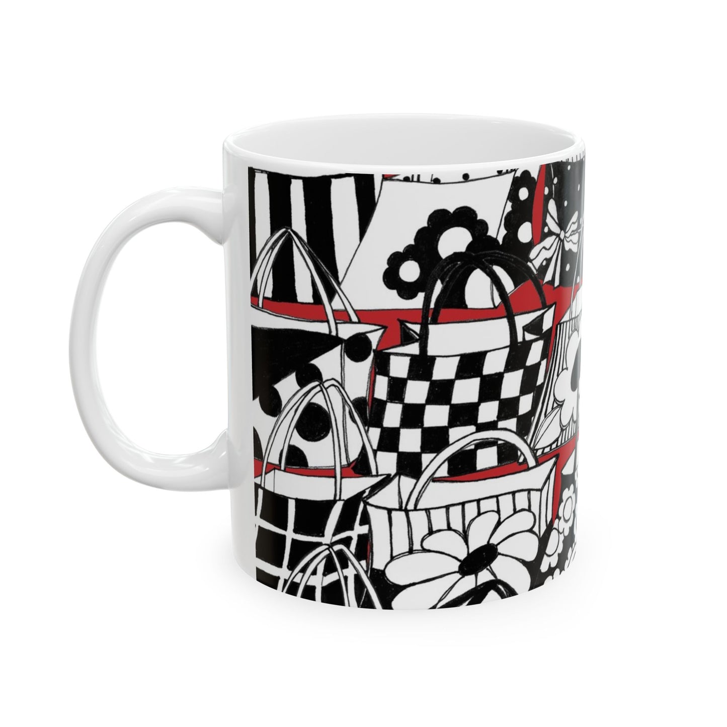 Totally Black / White / Red Cup