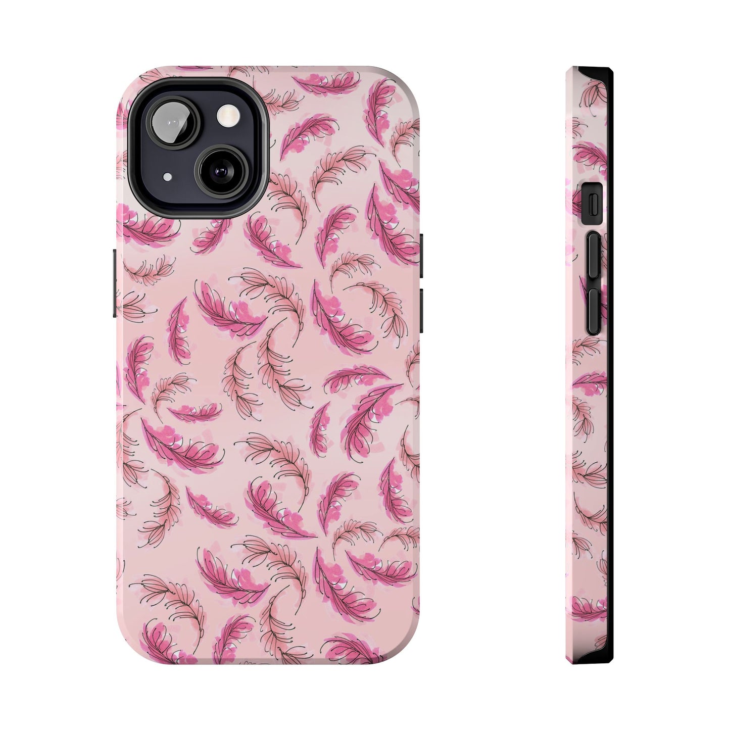 Flam Feathers Pink Phone Case