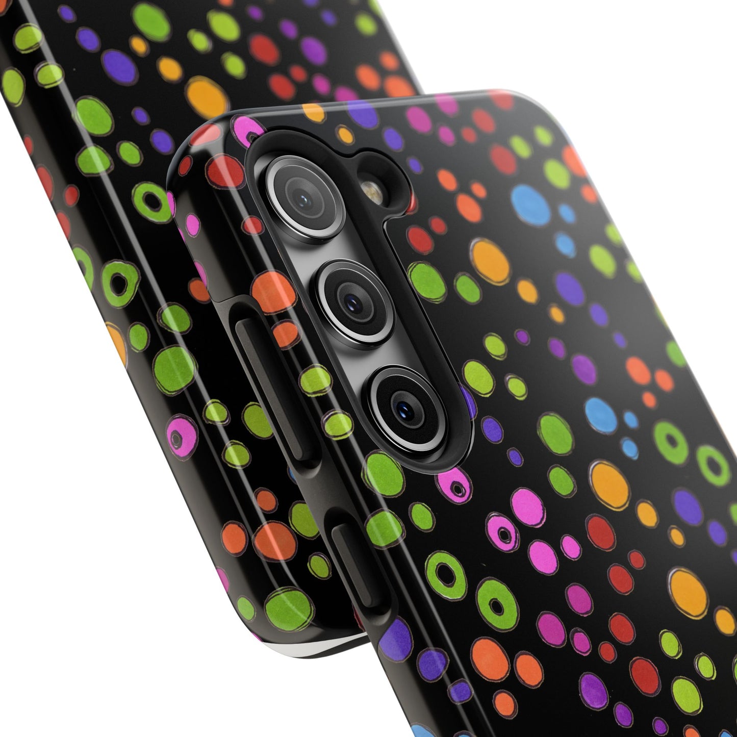 Dog Dots Black / Multi Phone Case