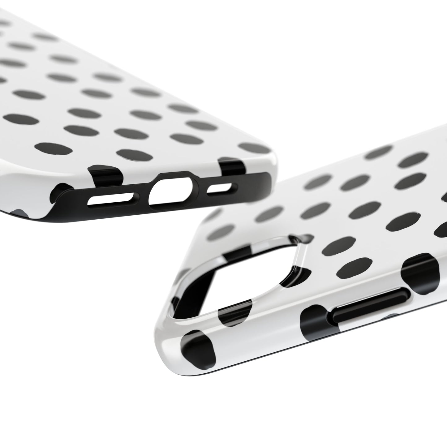 Jumbo Dots White / Black Phone Case