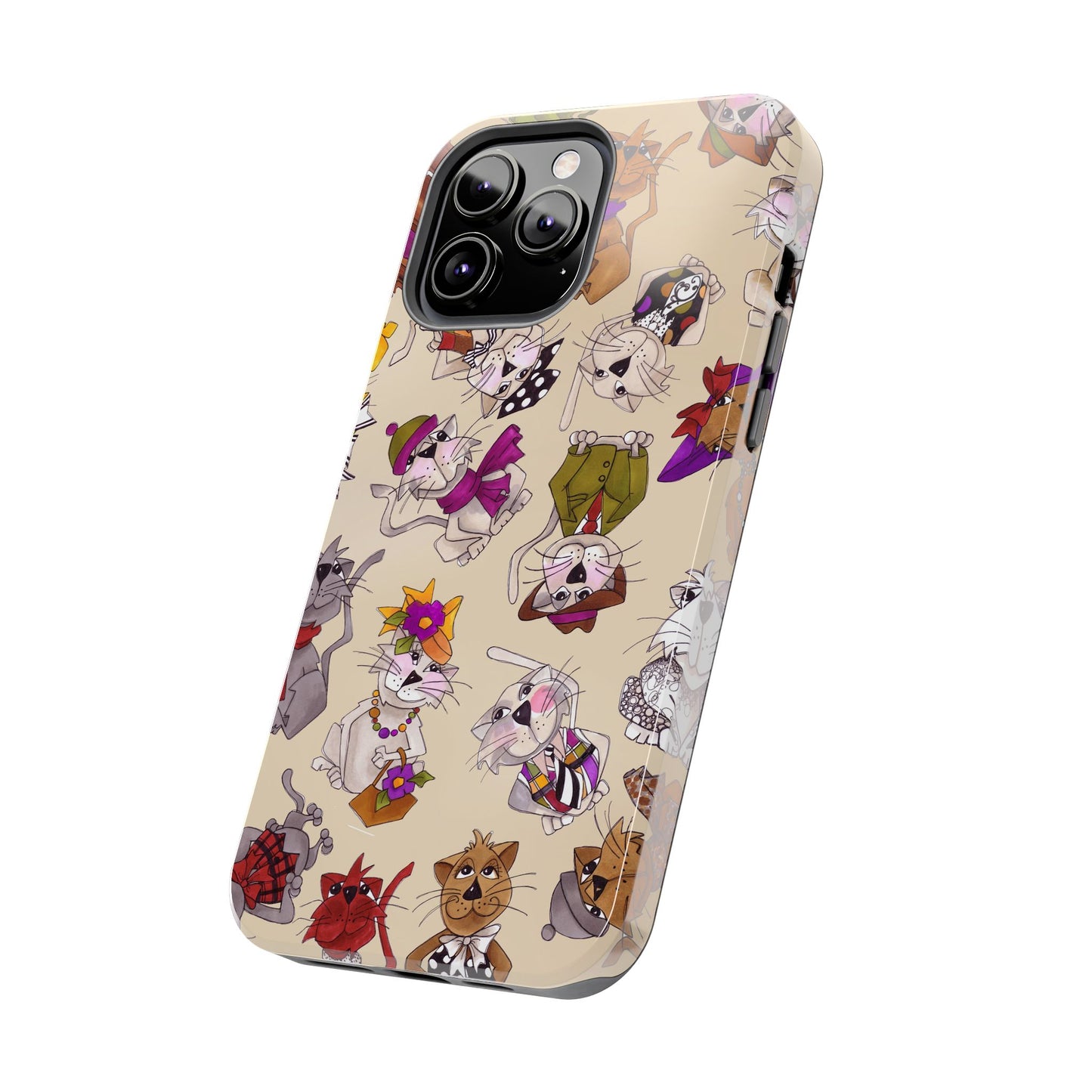 Spice Cats Tossed Muslin Phone Case