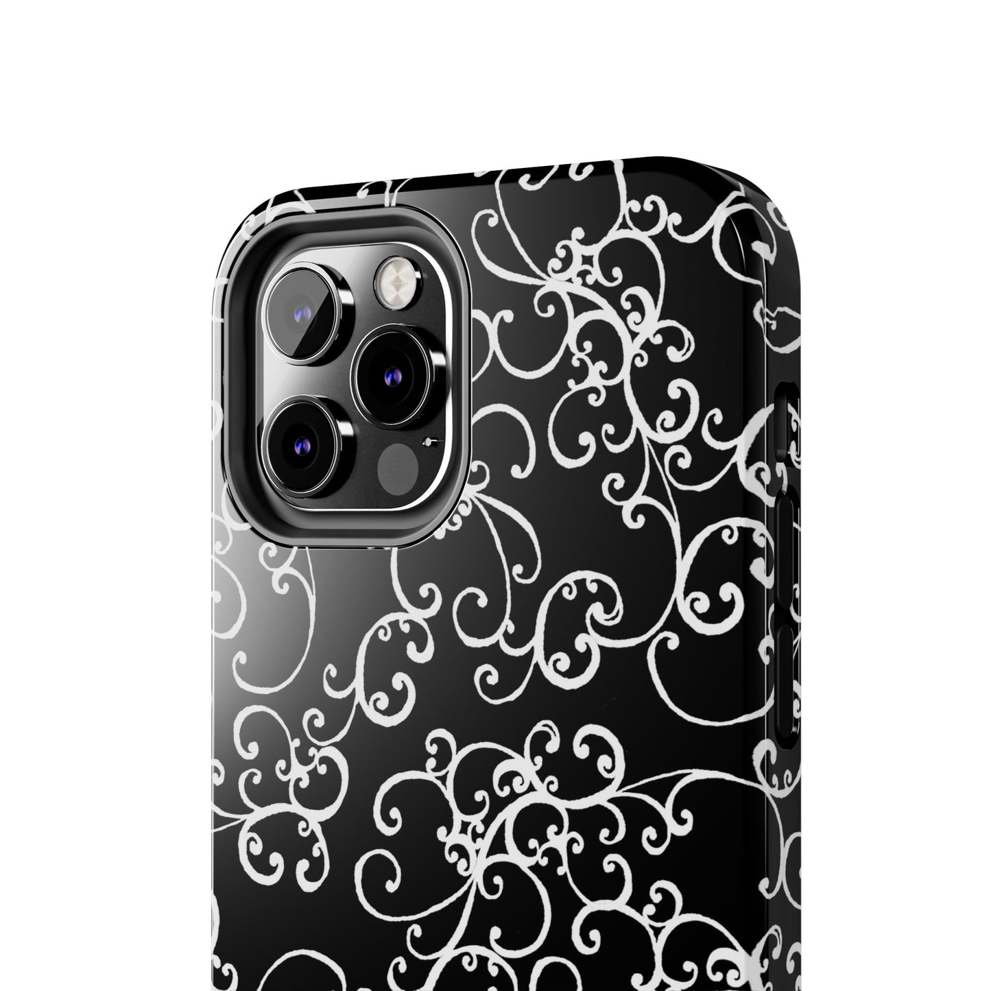 Elegant Scroll Black / White Phone Case