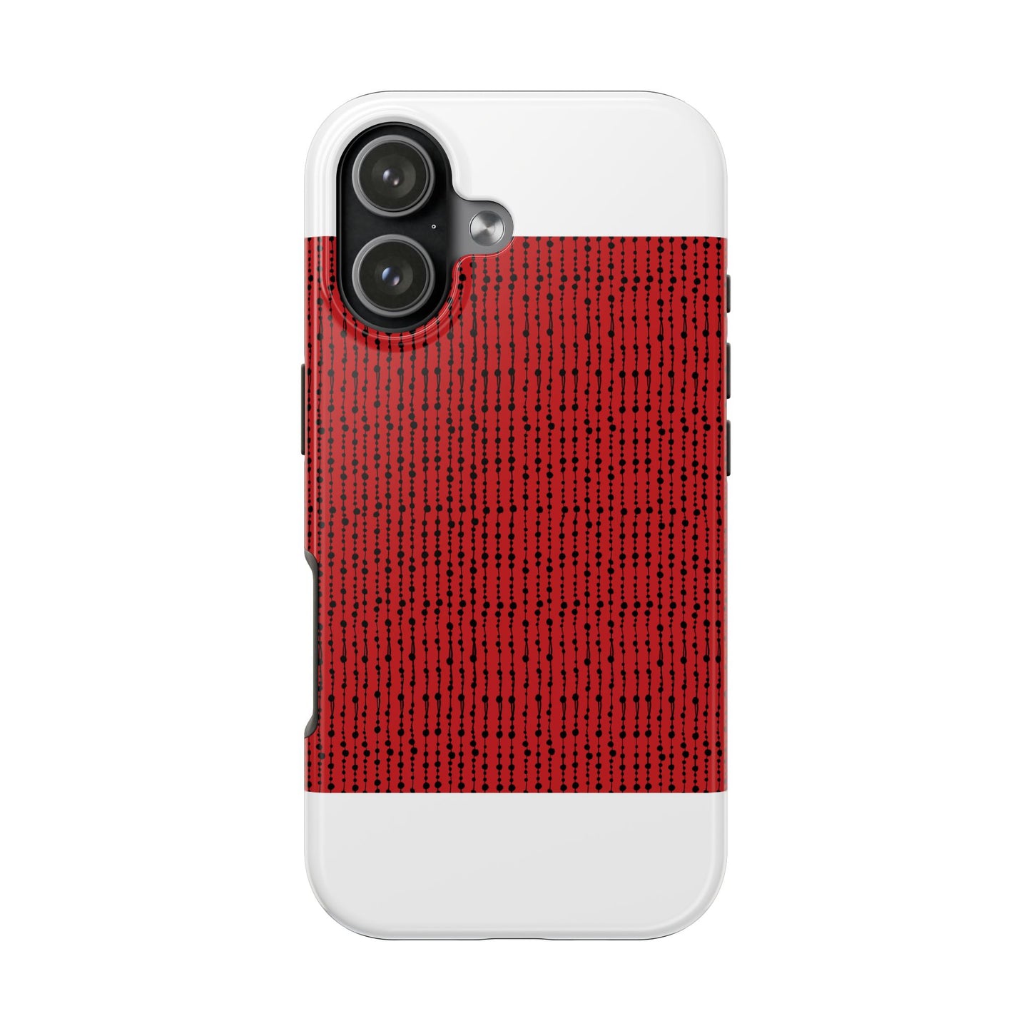 Beaded Curtain Red / Black Phone Case