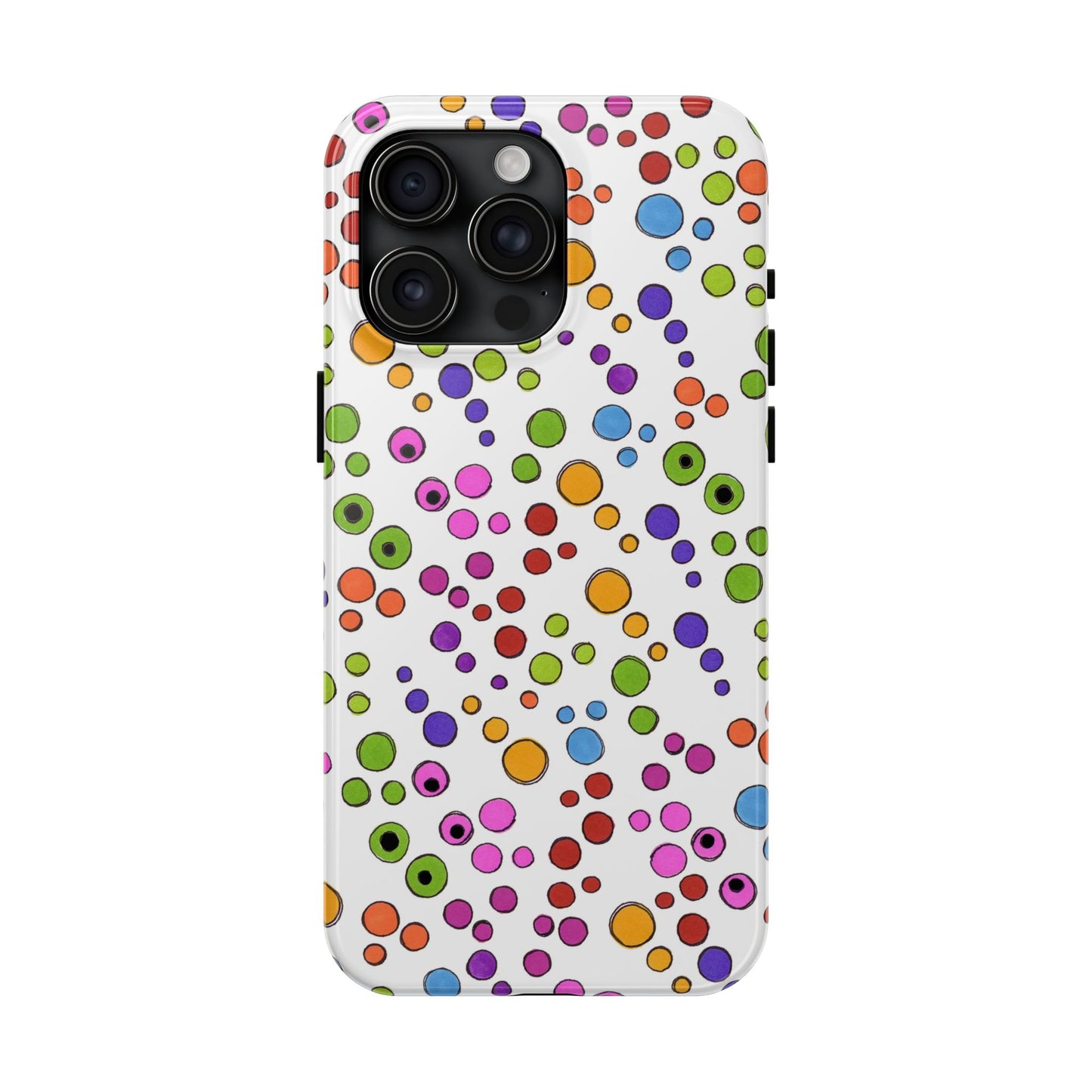 Dog Dots White / Multi Phone Case