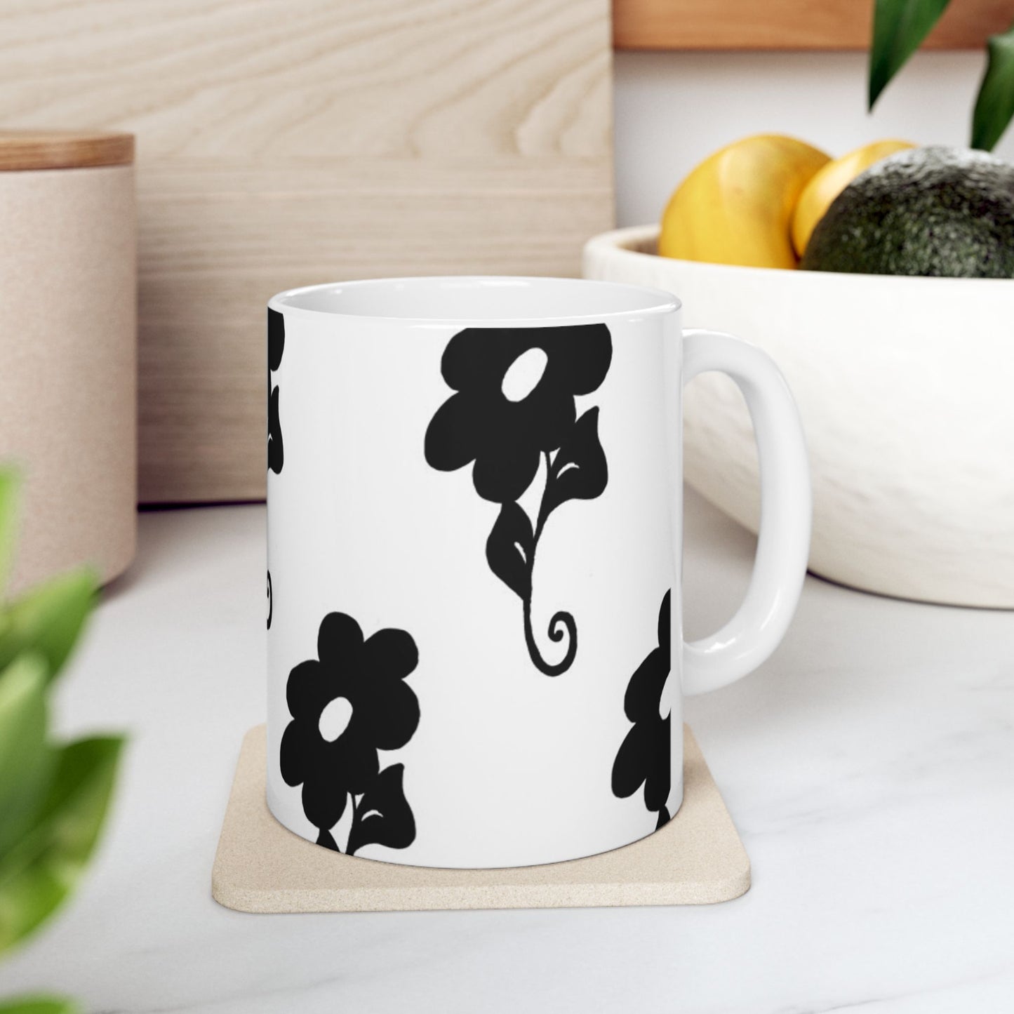 Daring Daisy White Cup