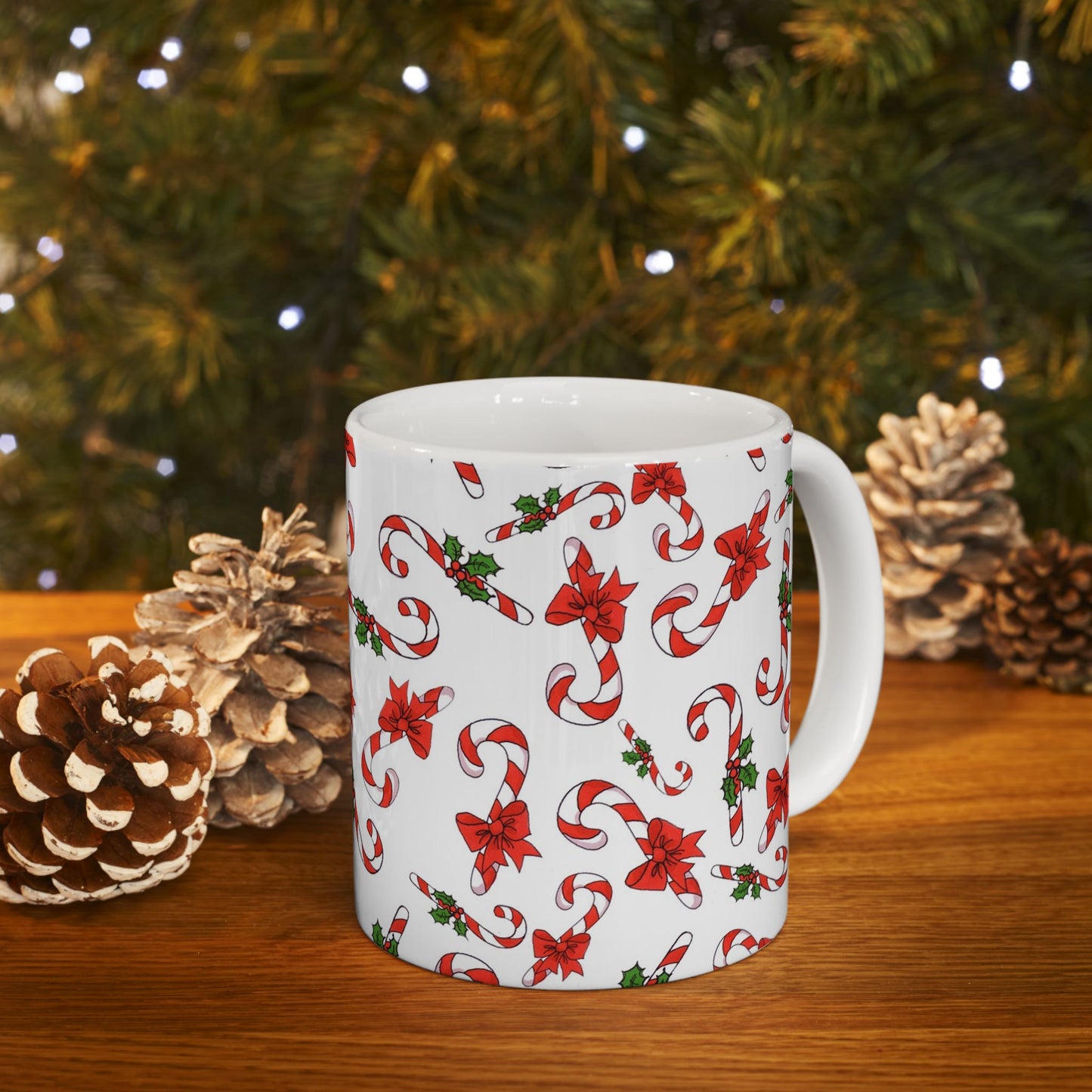 Candy Cane Crowd White Cup