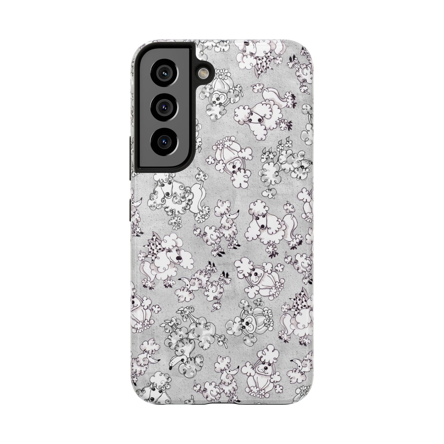 Paris Poodles Silver Phone Case