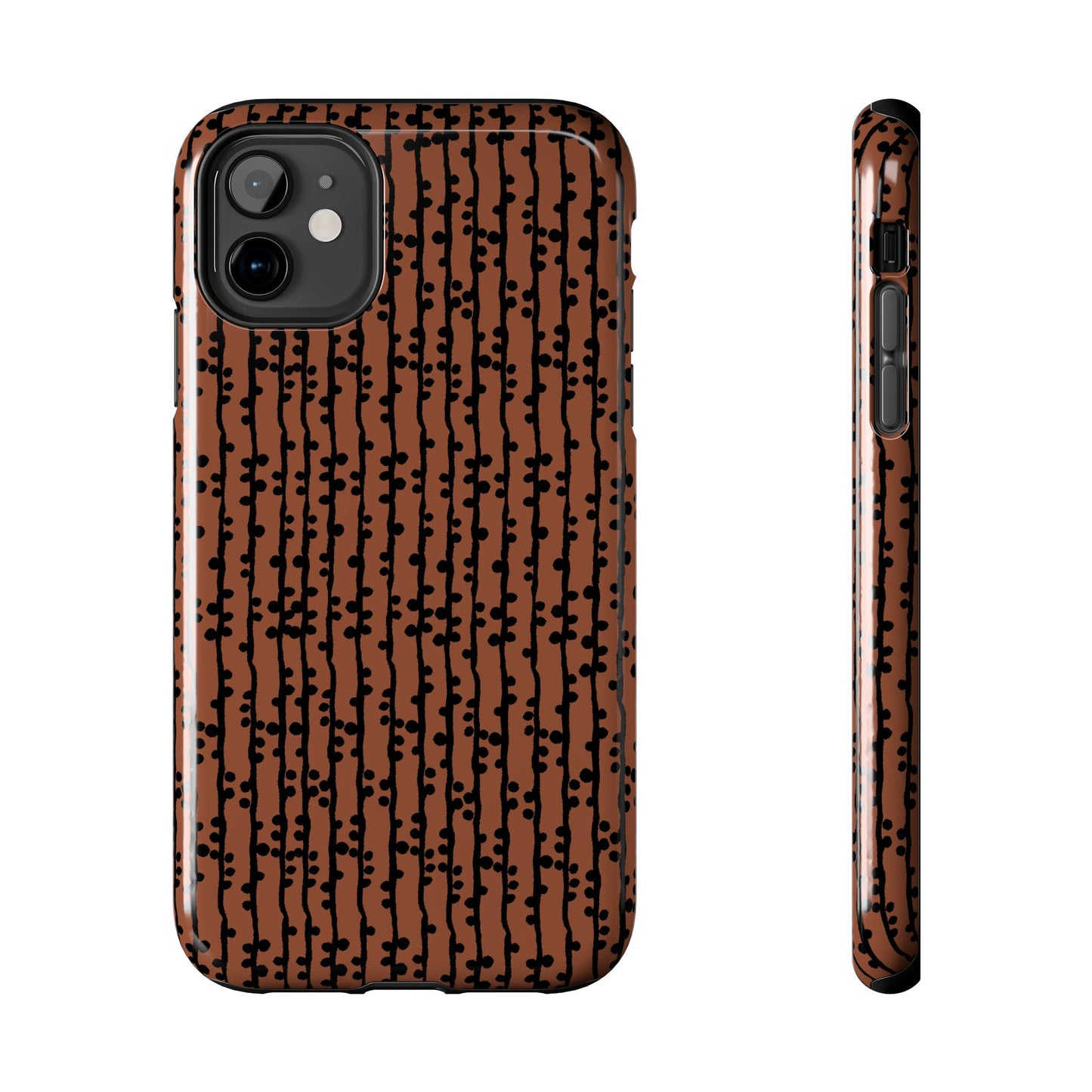 Loopy Stripe Brown Phone Case