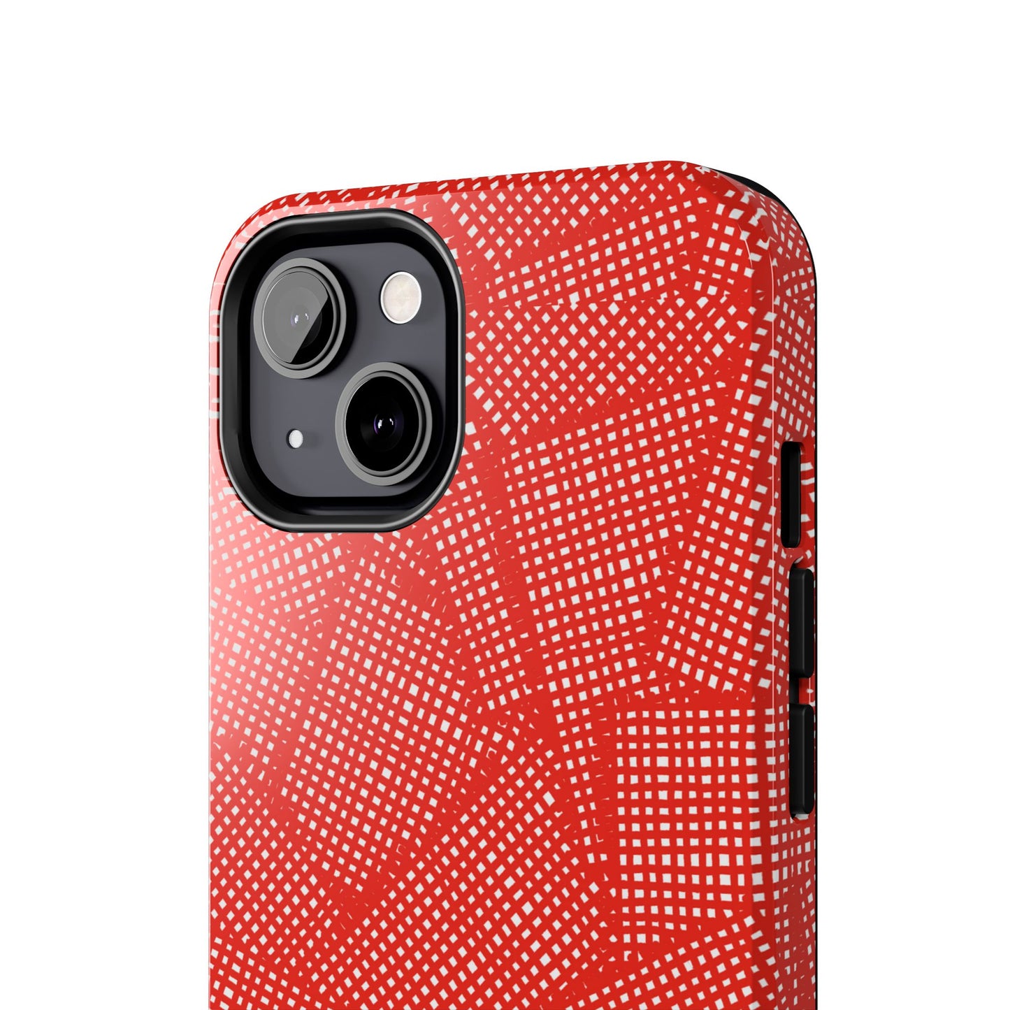Check Patch Large Red Phone Case
