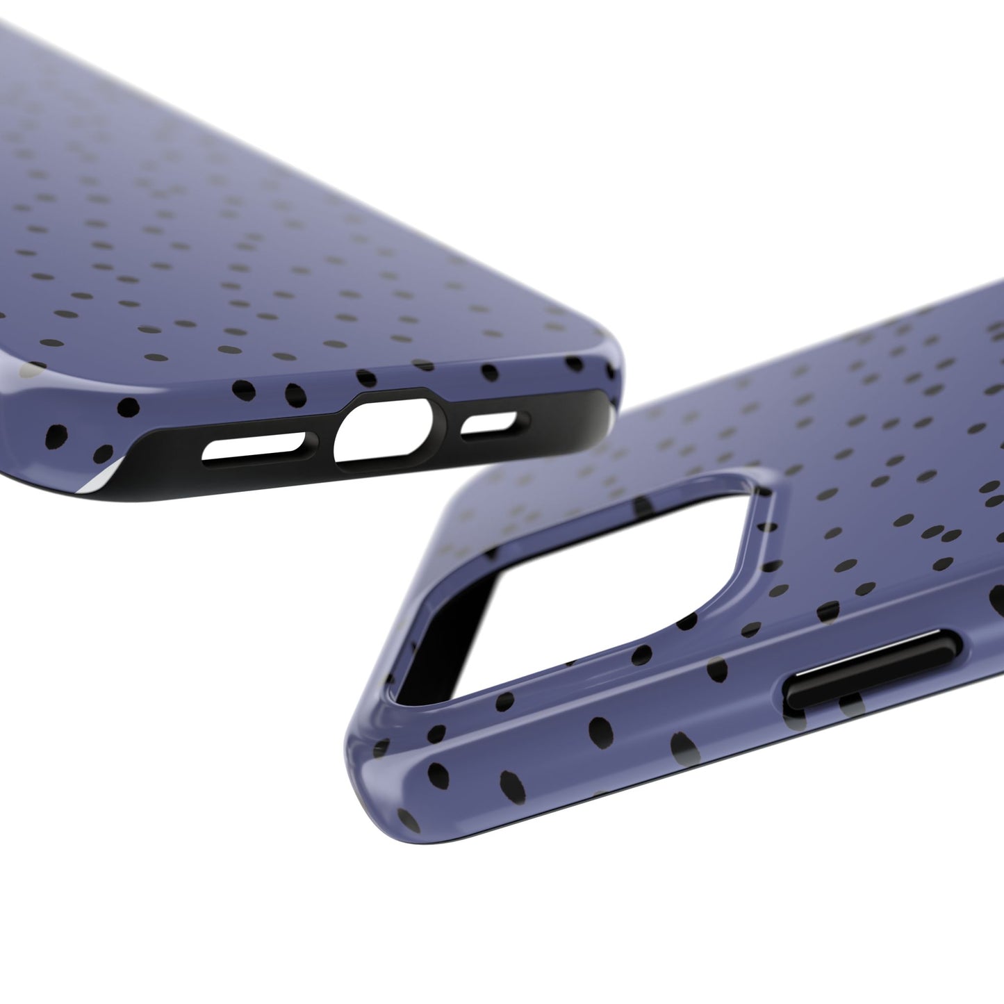 Dinky Dots Blue / Black Phone Case