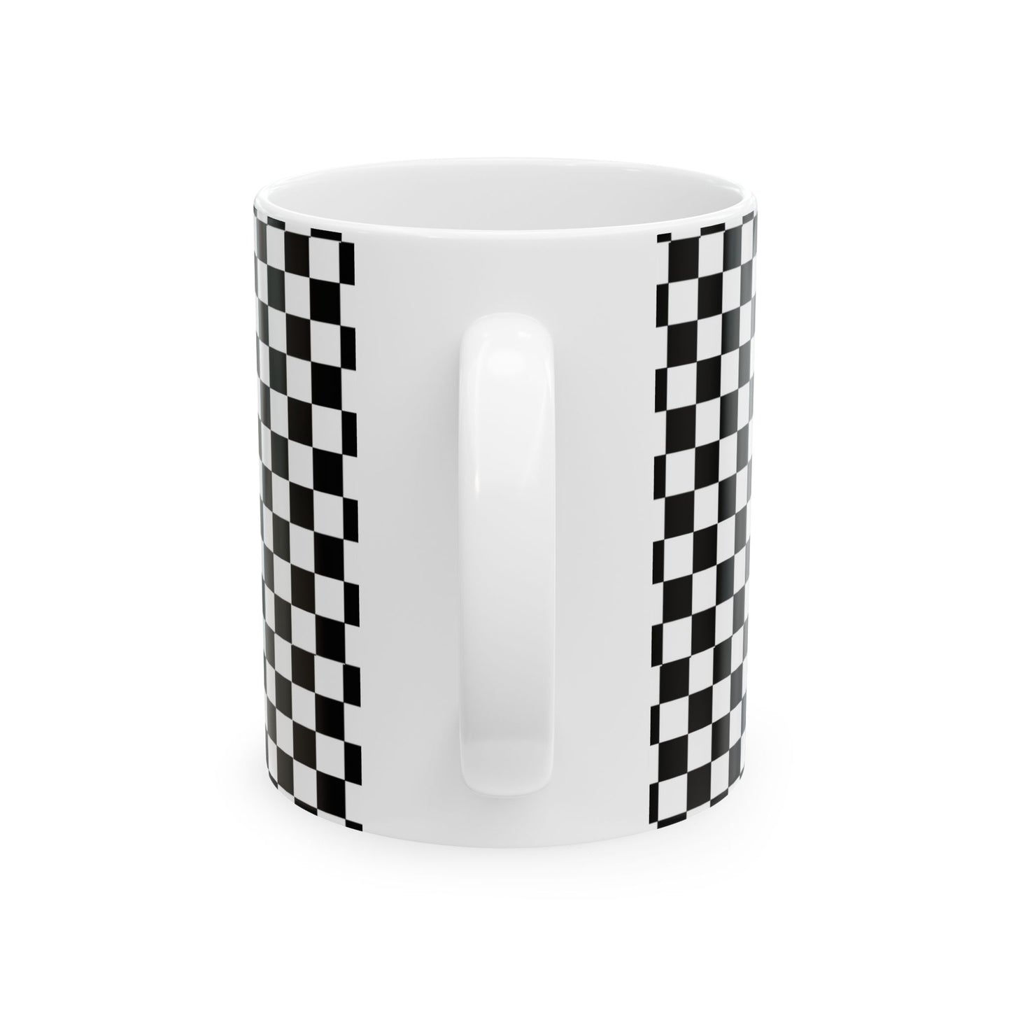 Checkerboard White / Black Cup