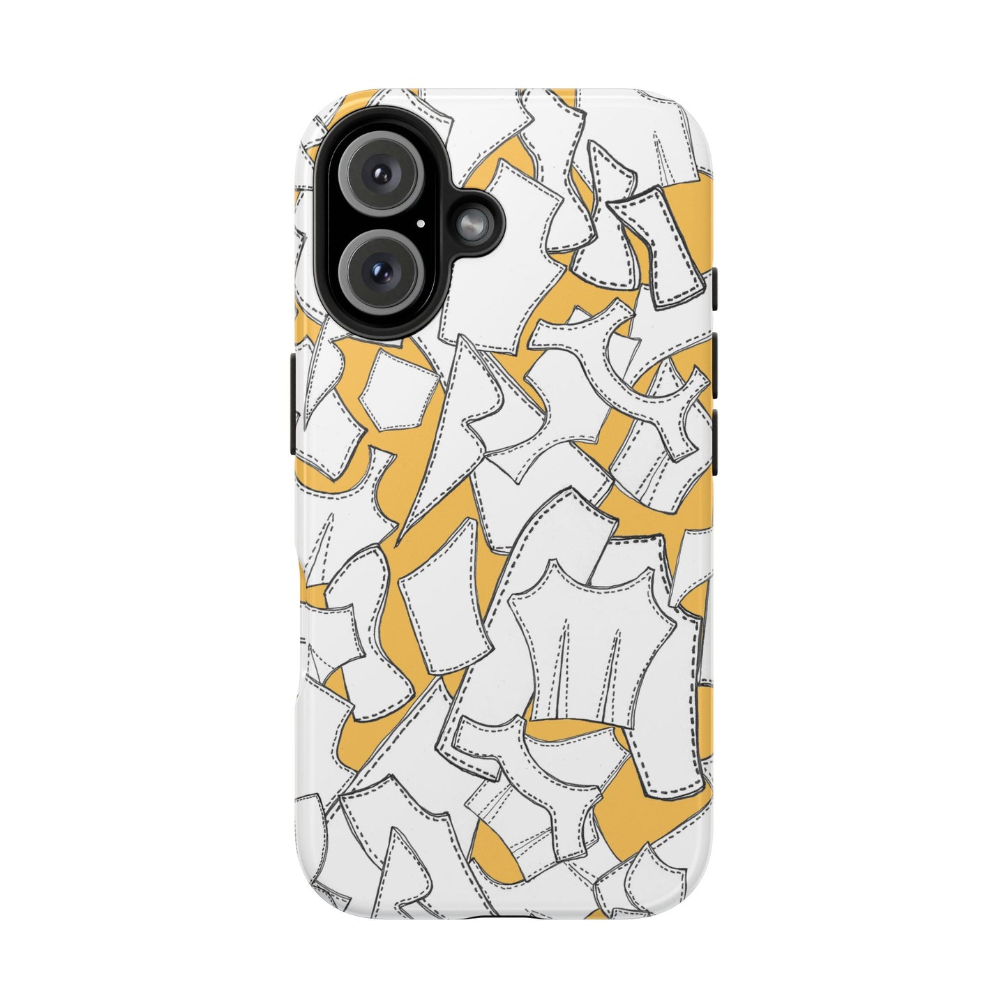 Pattern Pieces Yellow Phone Case