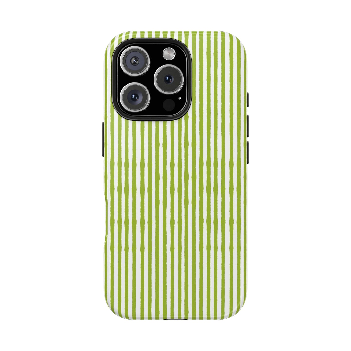 Lazy Stripe Green / White Phone Case