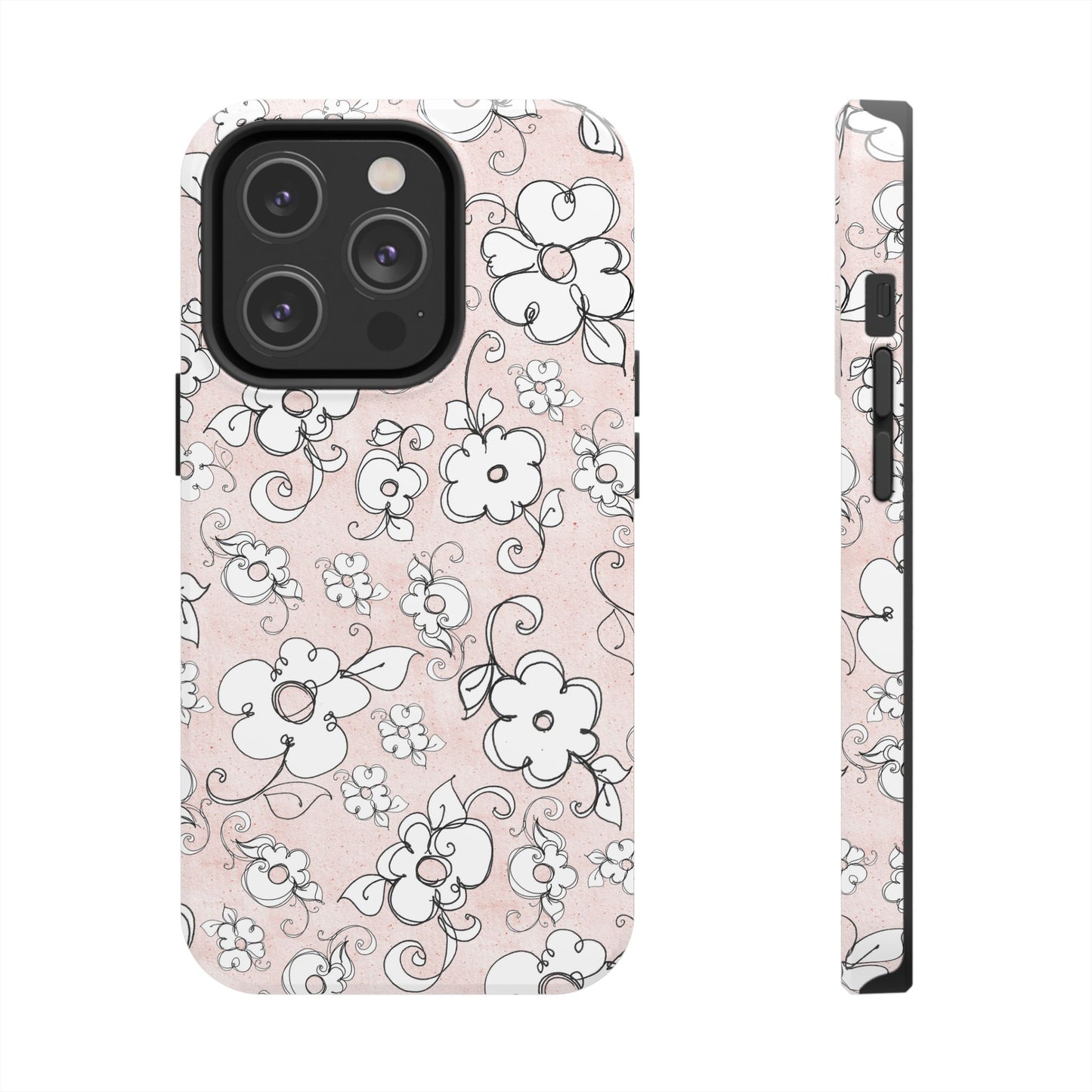 Lady Flowers Paris Pink Phone Case